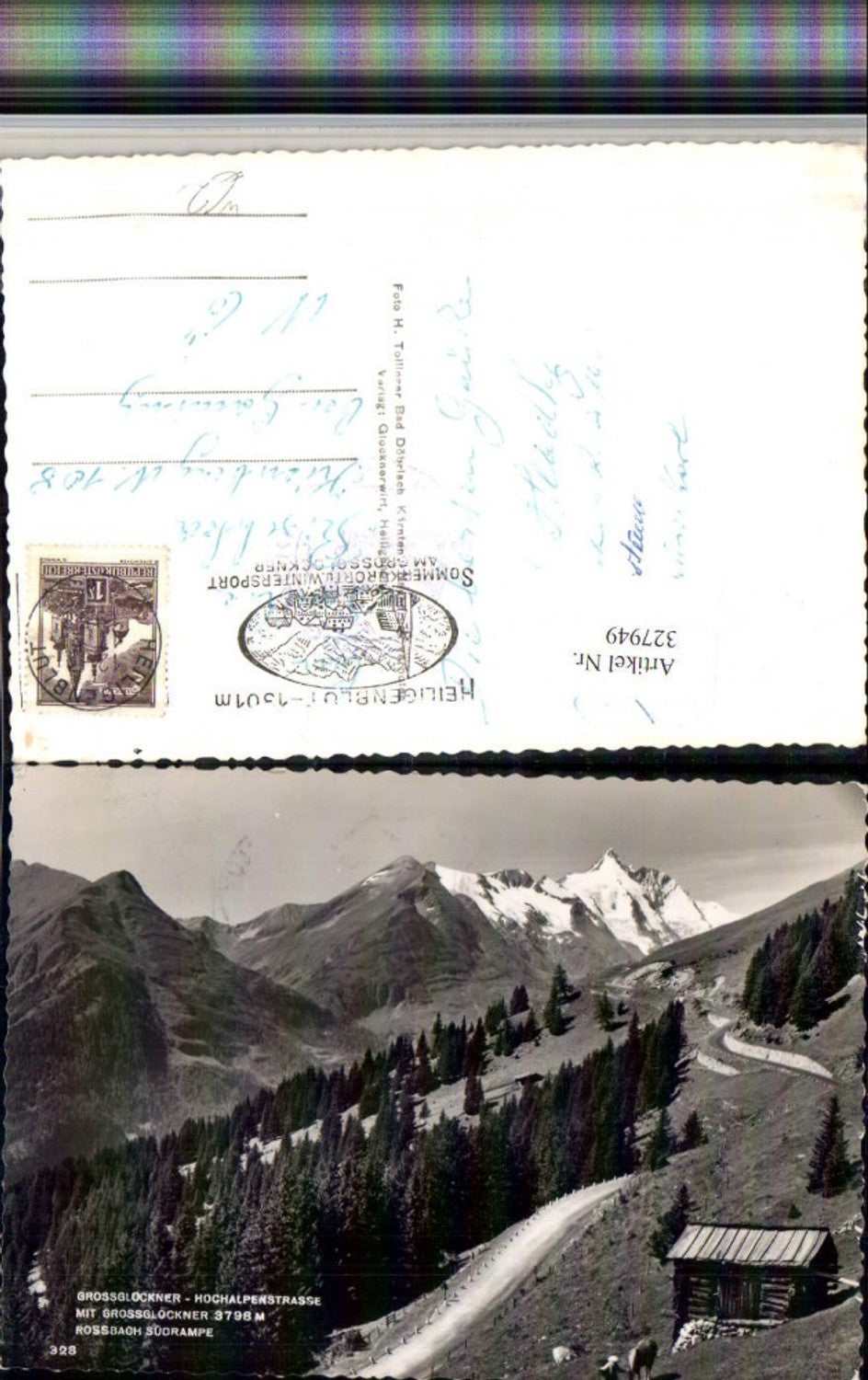 327949,Großglockner Hochalpenstraße Rossbach Südrampe b. Heiligenblut Bergkulisse