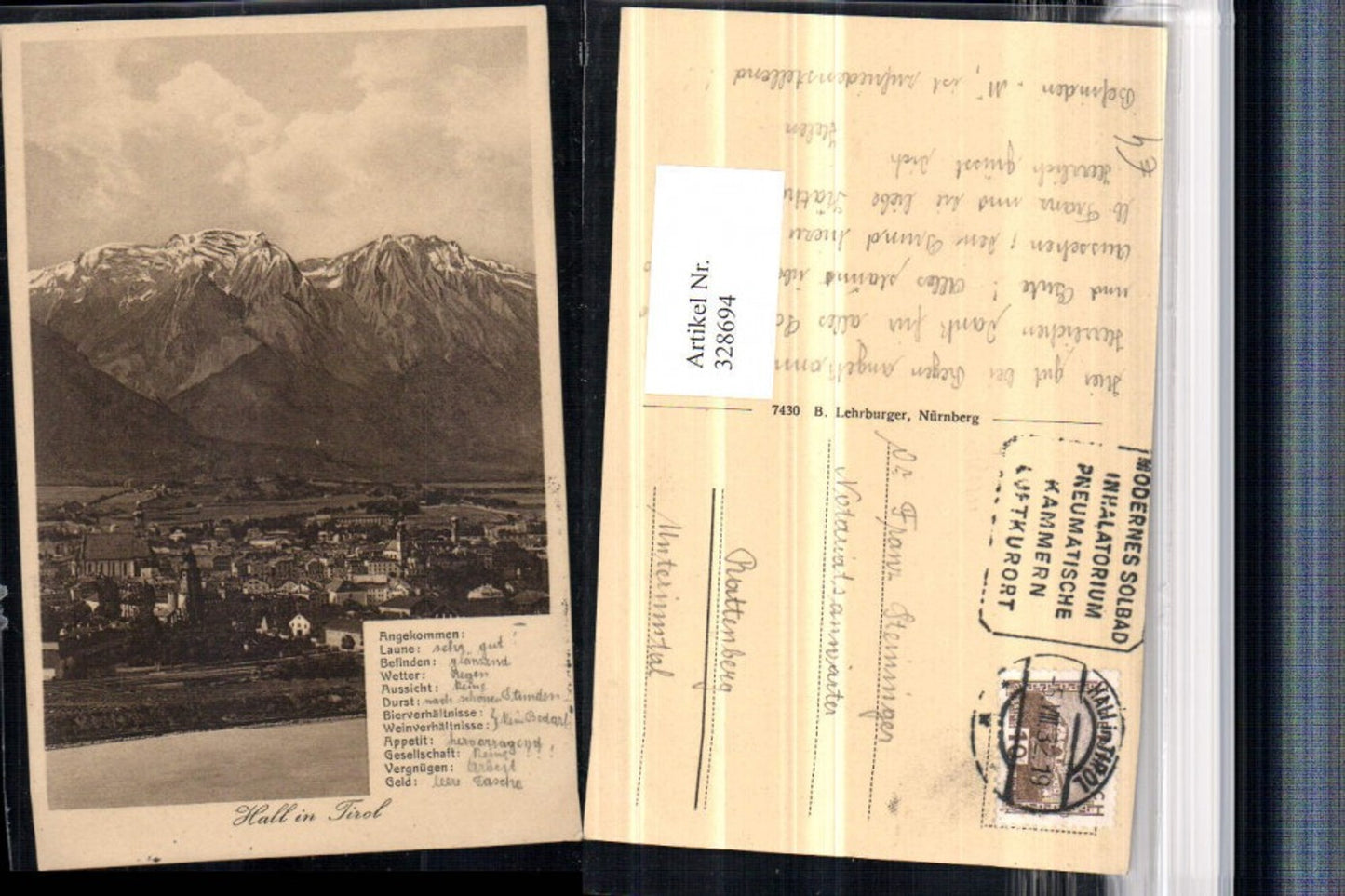 Alte Ansichtskarte – Old Postcard