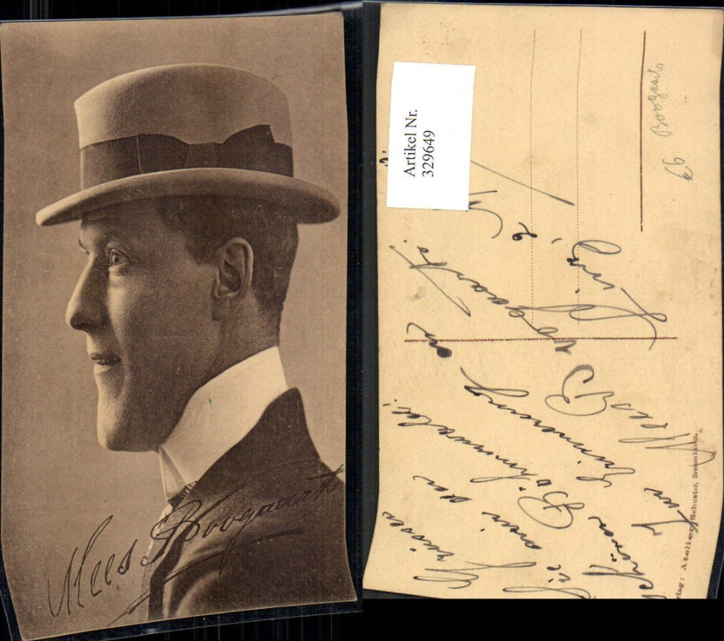 329649,Foto Ak Boogaarts Schauspieler Sänger Linz Boogaart Hut