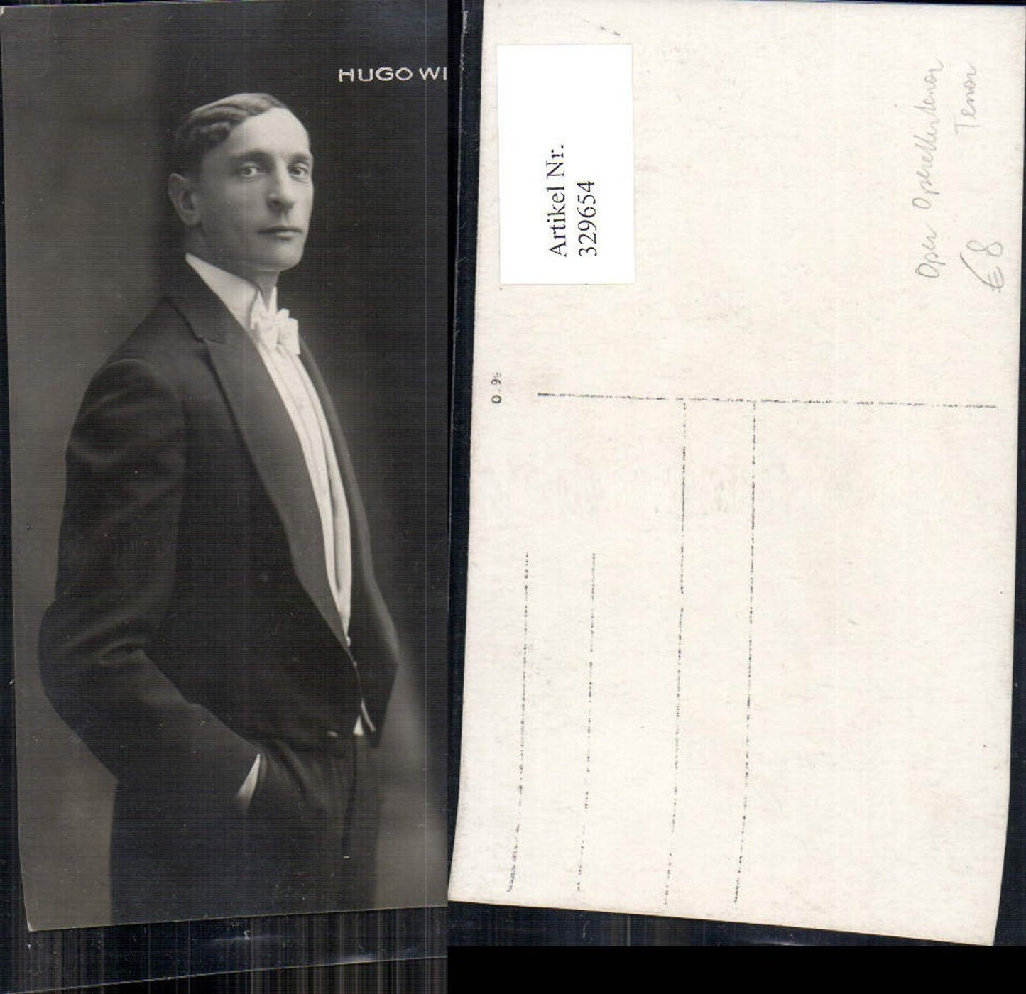 329654,Foto Ak Hugo Wieser Oper Operettentenor Tenor Sänger