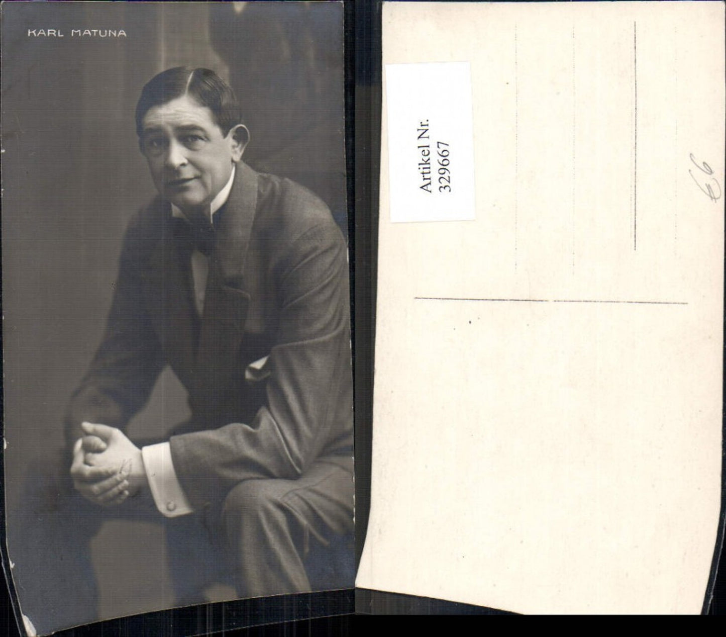 329667,Foto Ak Karl Matuna Schauspieler