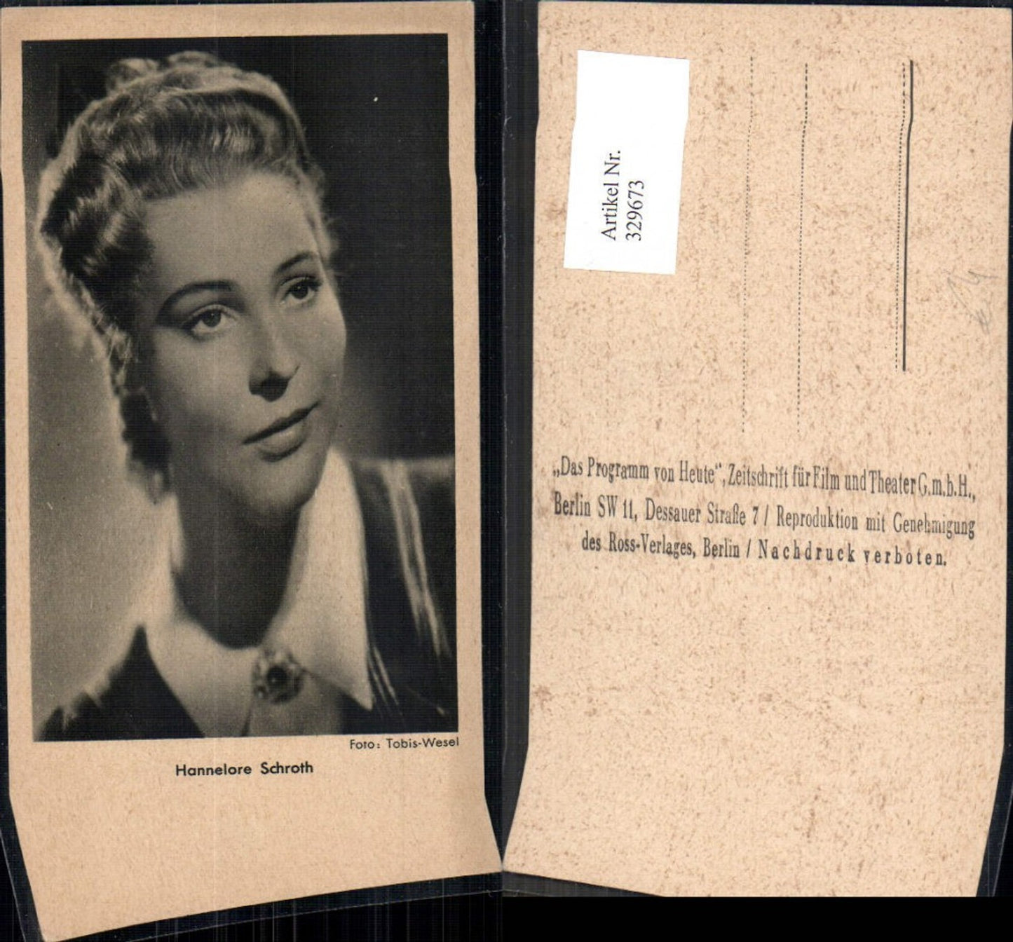 329673,Hannelore Schroth Schauspielerin