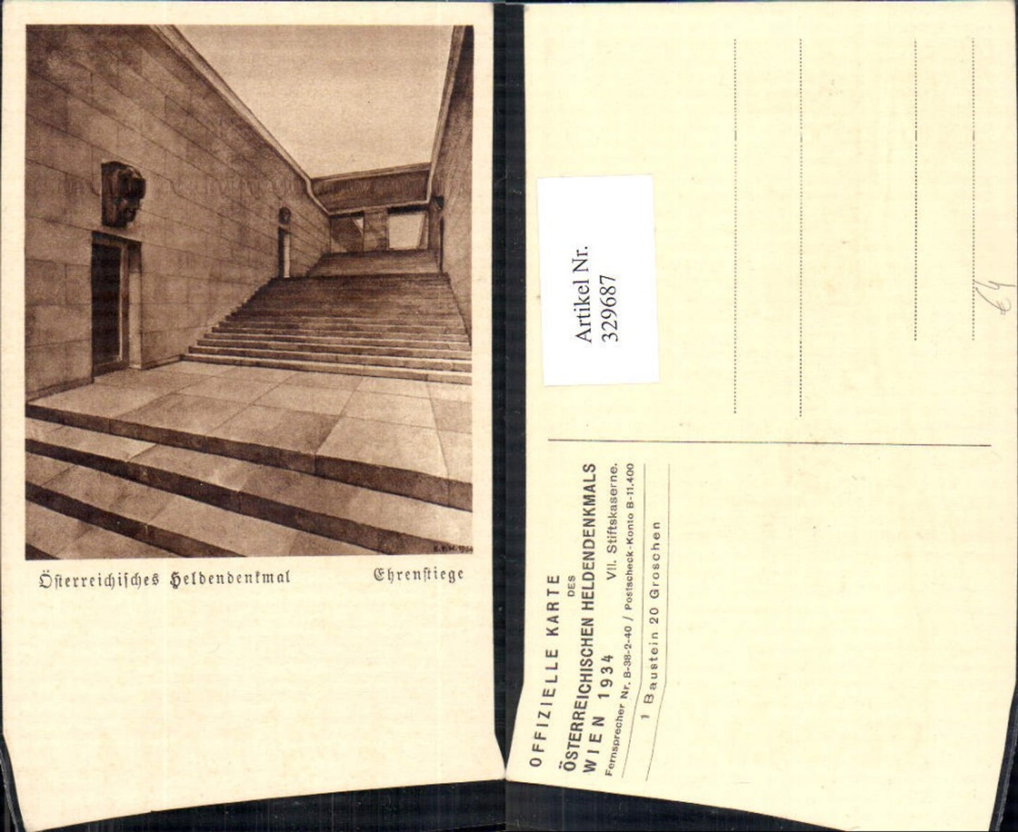 329687,Künstler Ak Ehrenstiege Heldendenkmal Wien Burgtor Geschichte Österreich