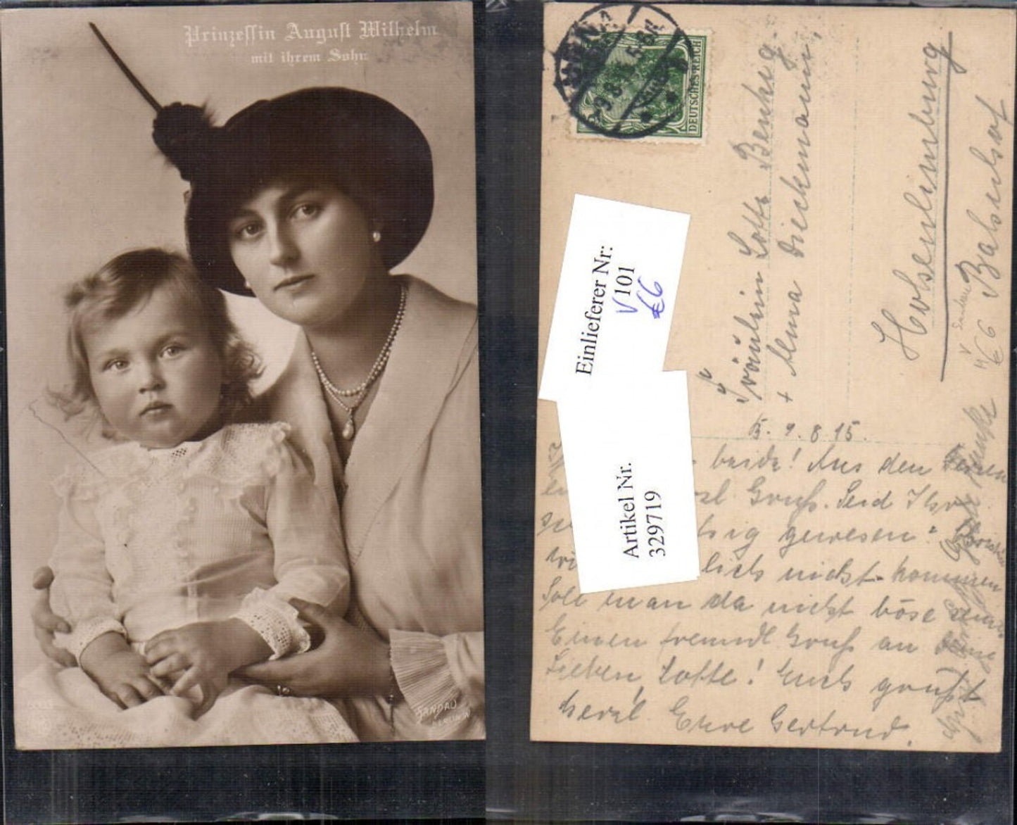 329719,Prinzessin Alexandra Victoria of Schleswig-Holstein m. Sohn Frau v. August Wilhelm pub NPG 5003