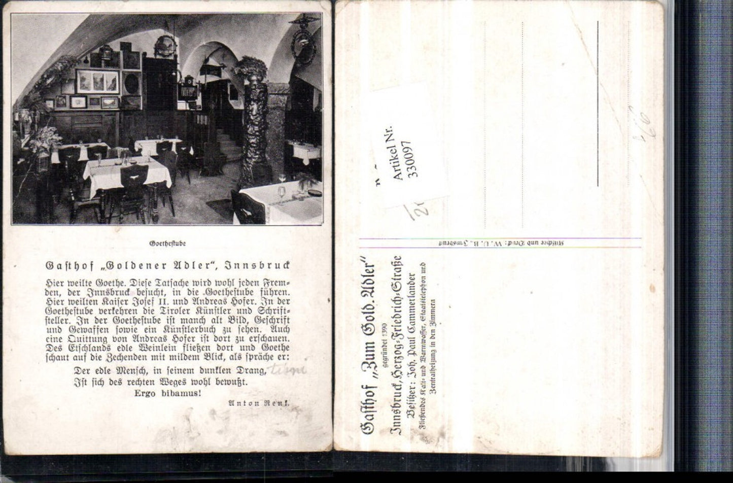 Alte Ansichtskarte – Old Postcard