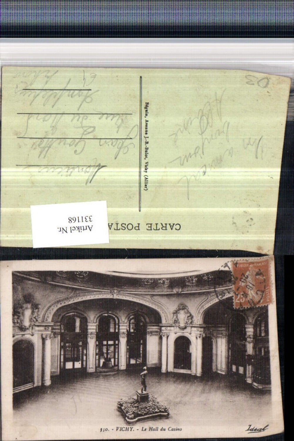 331168,Auvergne Allier Vichy Le Hall du Casino Innenansicht