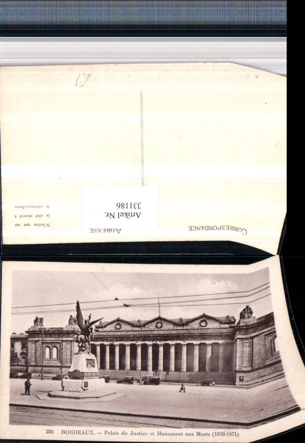 331186,Aquitanien Gironde Bordeaux Palais de Justice et Monument aux Morts Justizgebäude