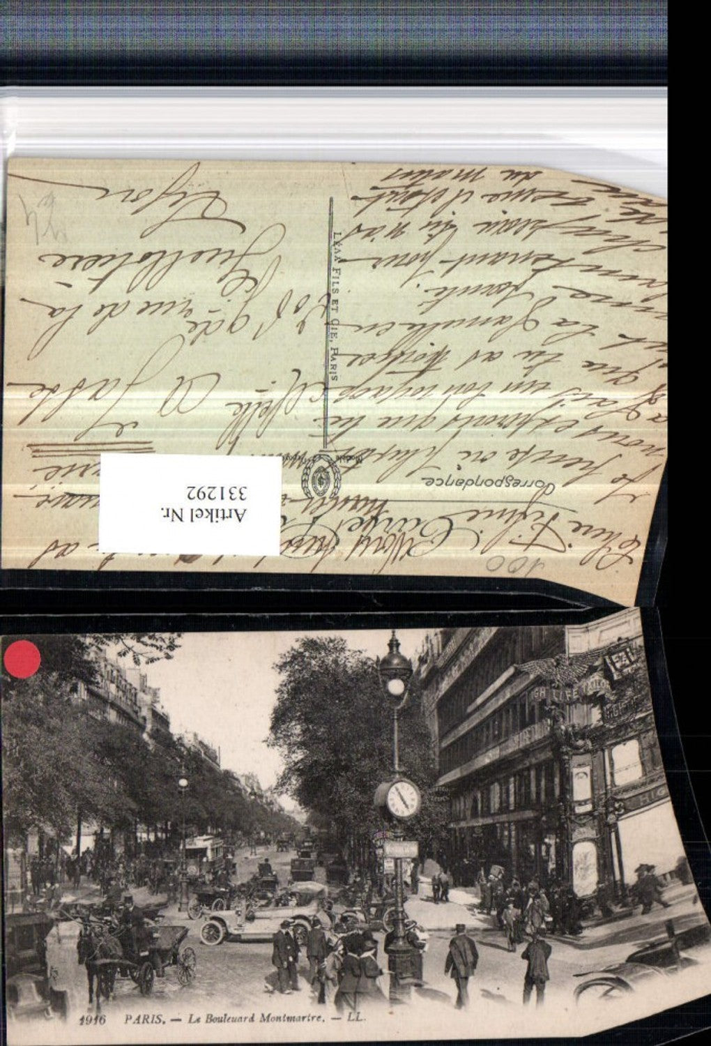 331292,Ile-de-France Paris Le Boulevard Montmartre Straßenansicht Kutsche Automobile