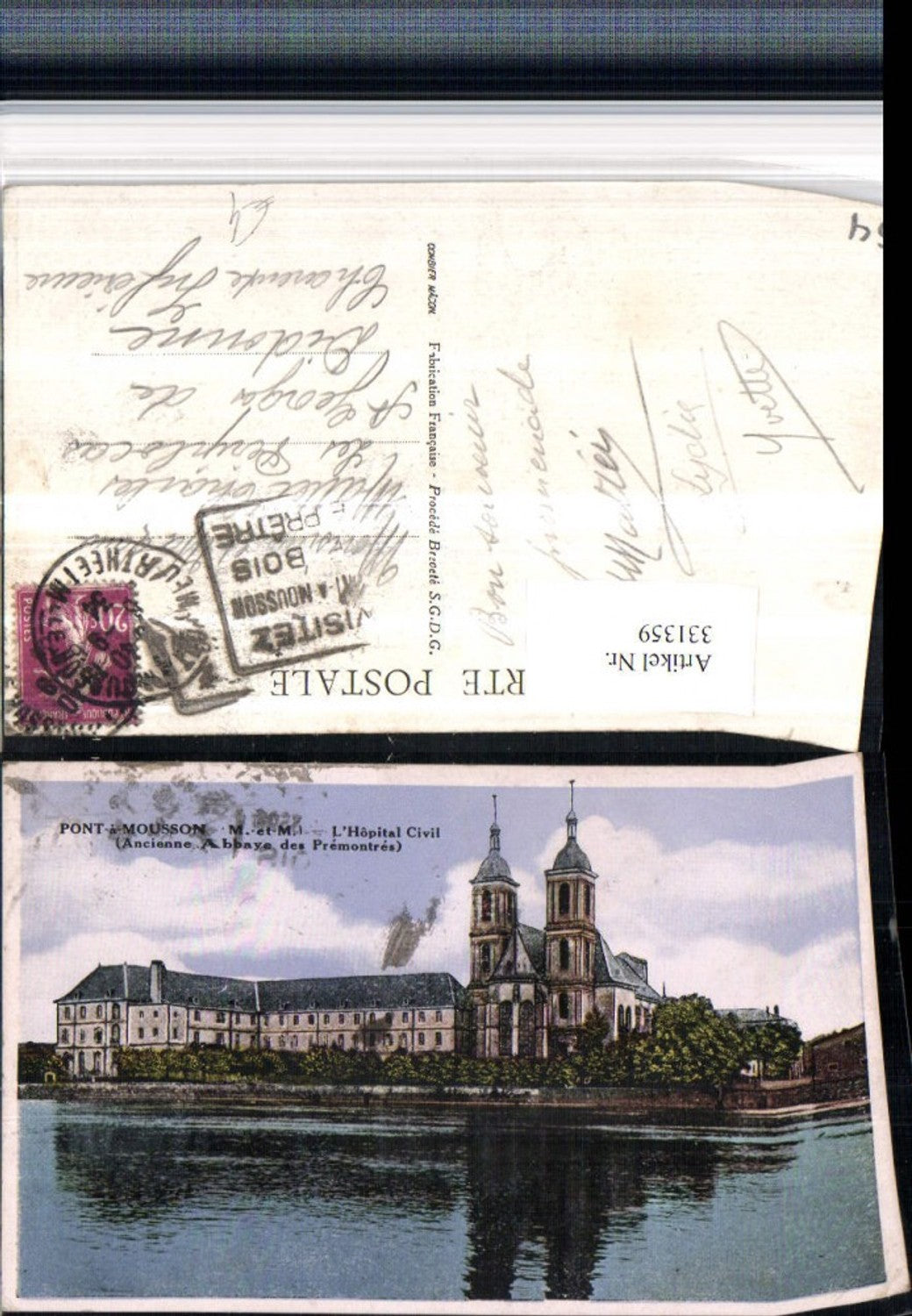 331359,Lothringen Meurthe-et-Moselle Pont-a-Mousson L'Hopital civil Krankenhaus Kirche