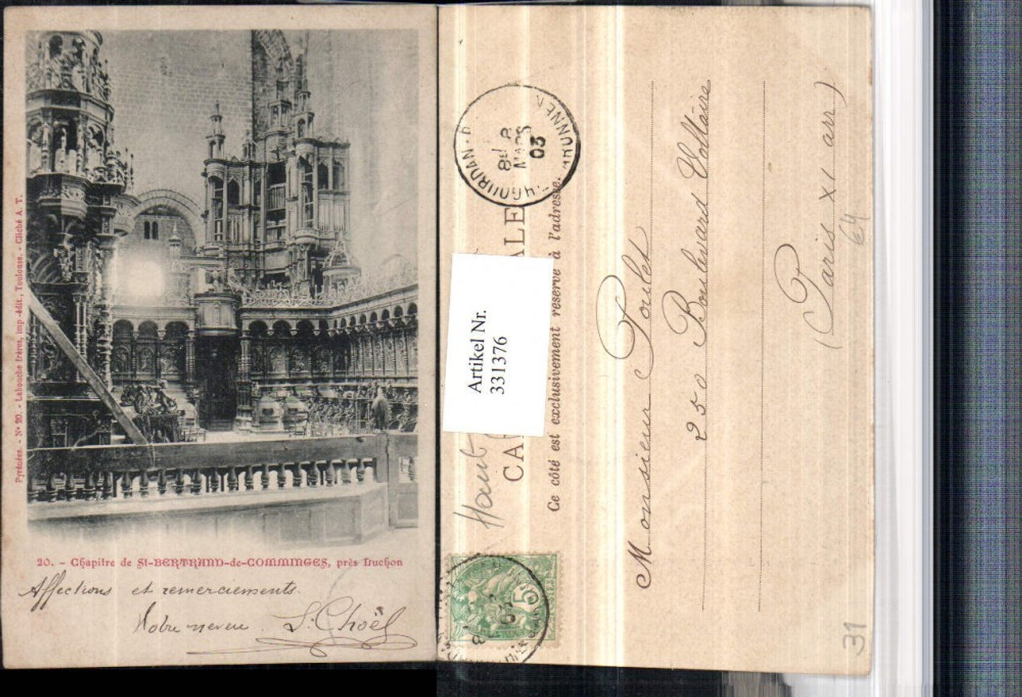 331376,Midi-Pyrenees Haute-Garonne Luchon Chapitre de St-Bertrand-de-Comminges