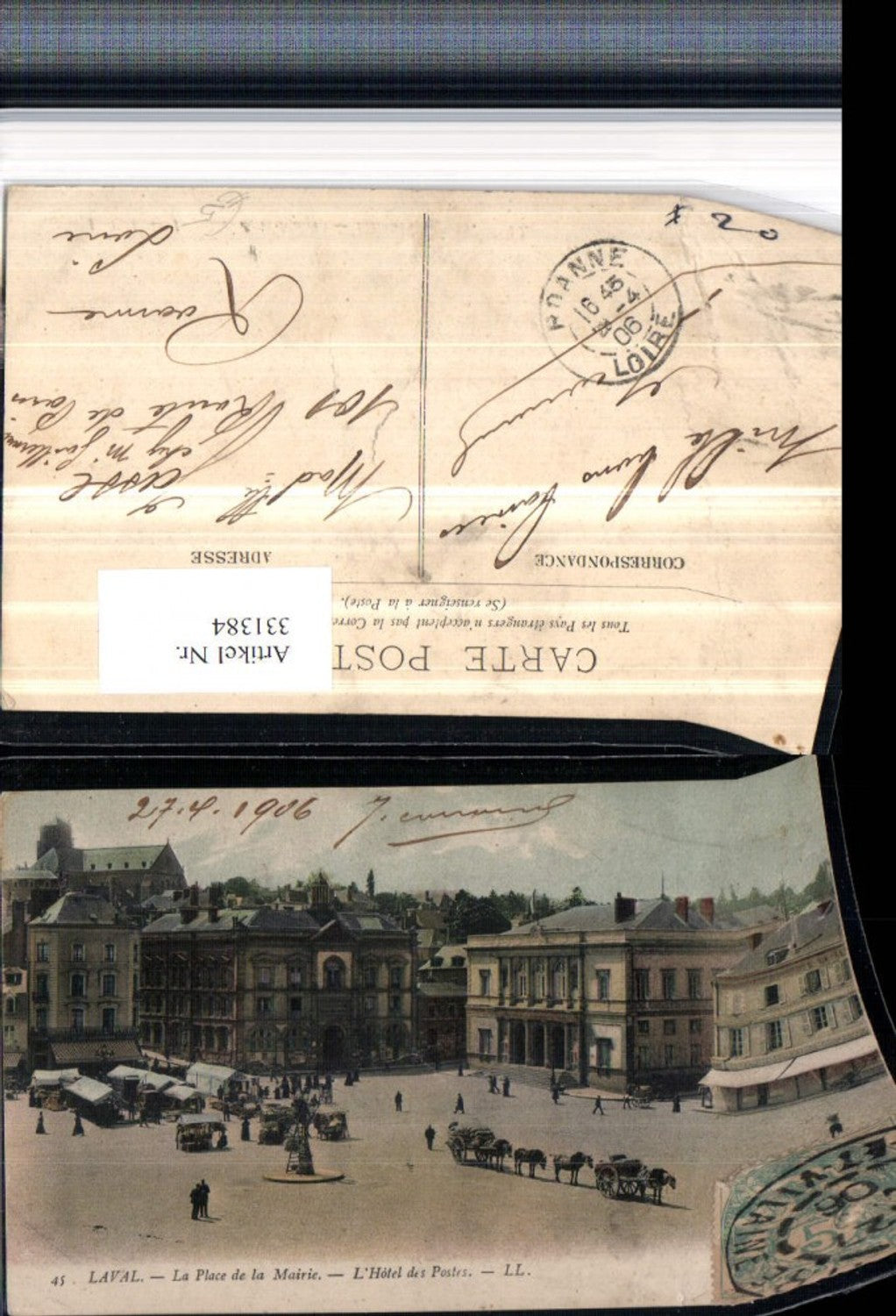 331384,Pais de la Loire Mayenne Laval La Place de la Mairie L-Hotel des Postes