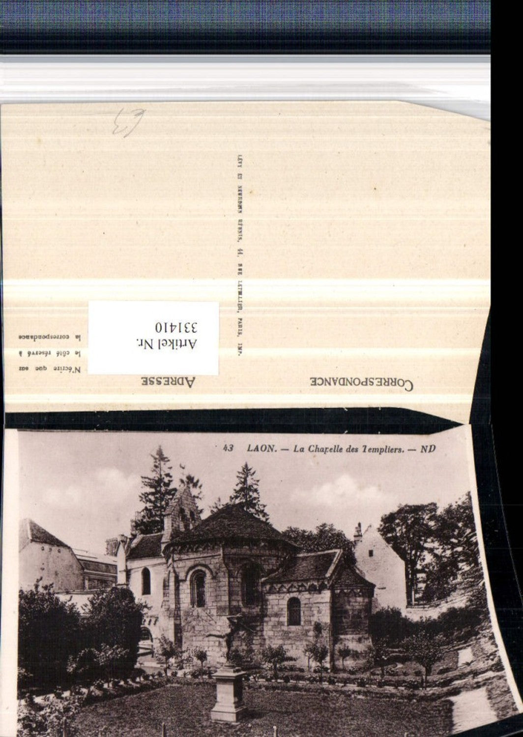 331410,Picardie Aisne Laon La Chapelle des Templiers Kapelle