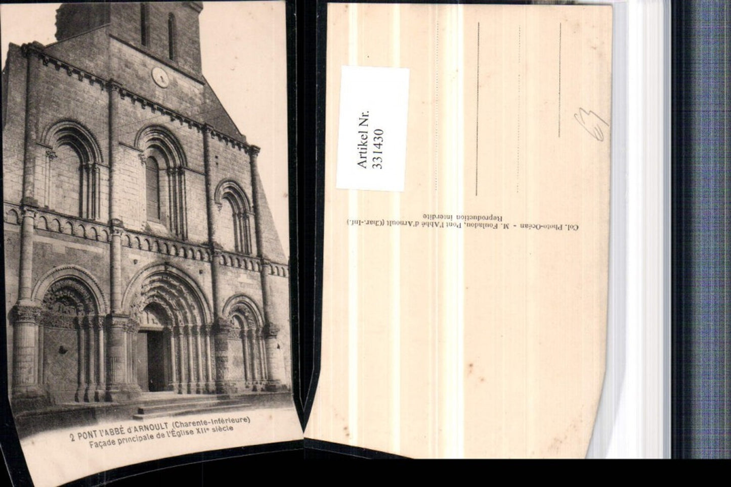 331430,Poitou-Charentes Charente-Maritime Pont l'Abbe d'Arnoult l'Eglise Kirche