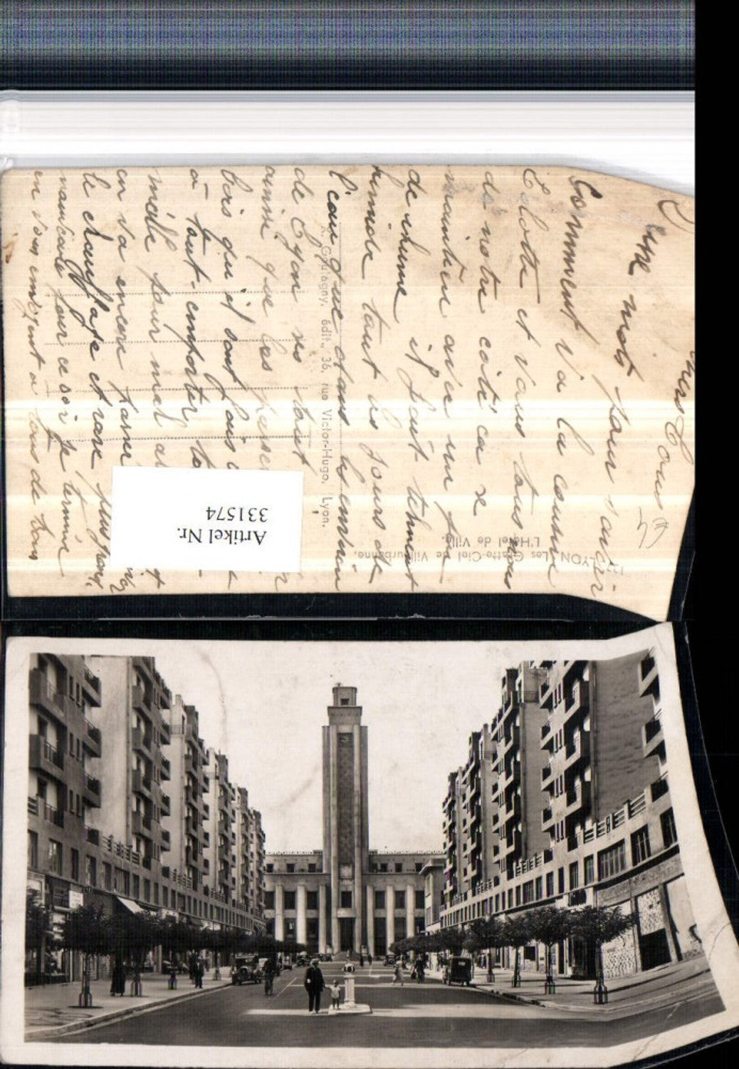 331574,Rhone-Alpes Rhone Lyon Les Gratte-Ciel de Villeurbanne Hotel de Ville Rathaus