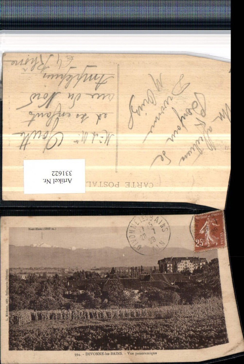 331622,Rhone-Alpes Ain Divonne-les-Bains Vue panoramique Teilansicht Bergkulisse