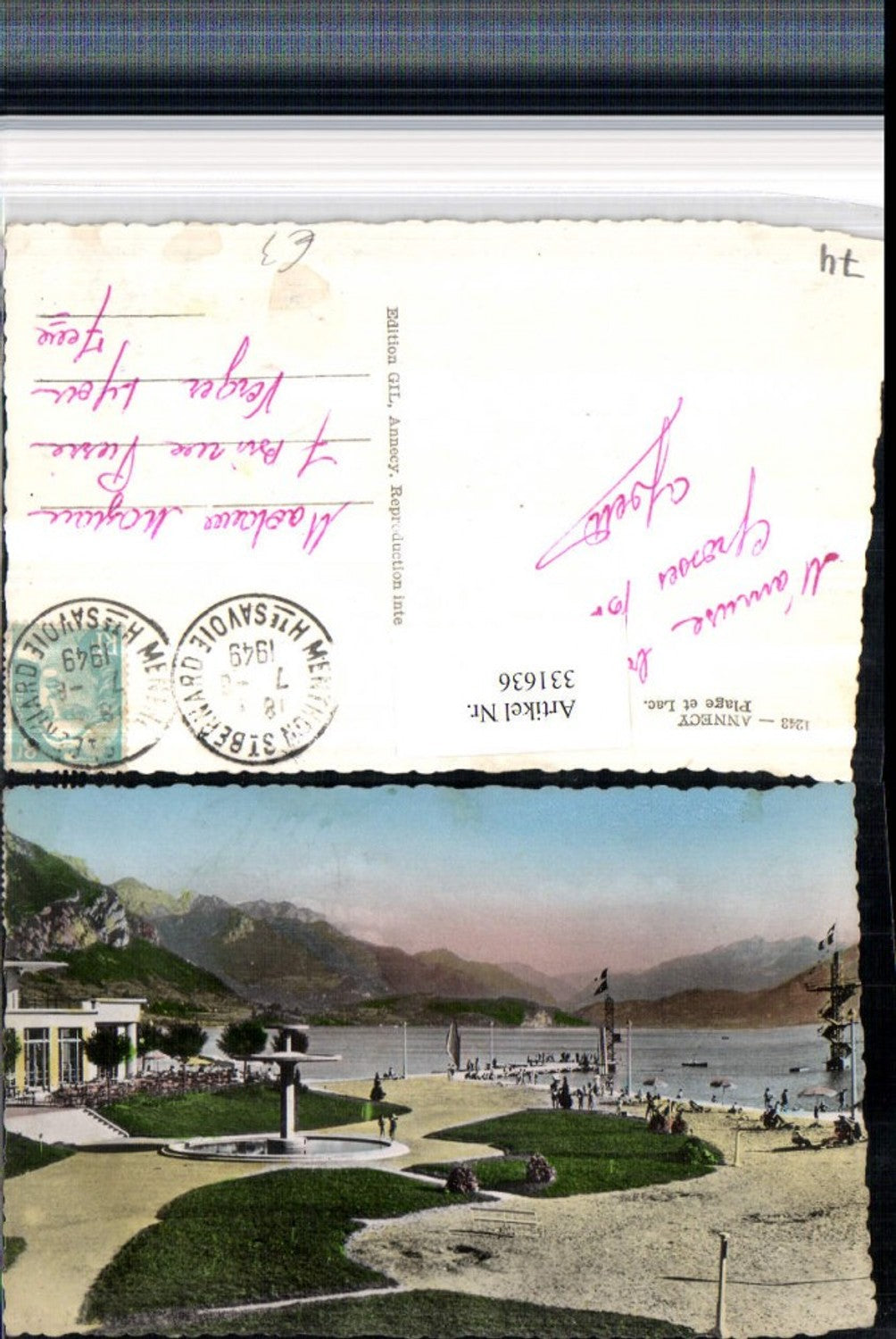 331636,Rhone-Alpes Haute-Savoie Annecy Plage et Lac Strand See