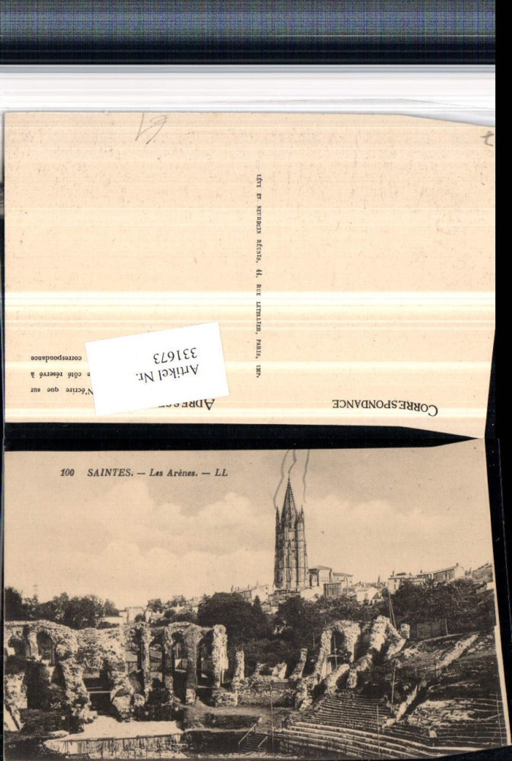 331673,Poitou-Charentes Charente-Maritime Saintes Les Arenes Ruinen Kirchenturm