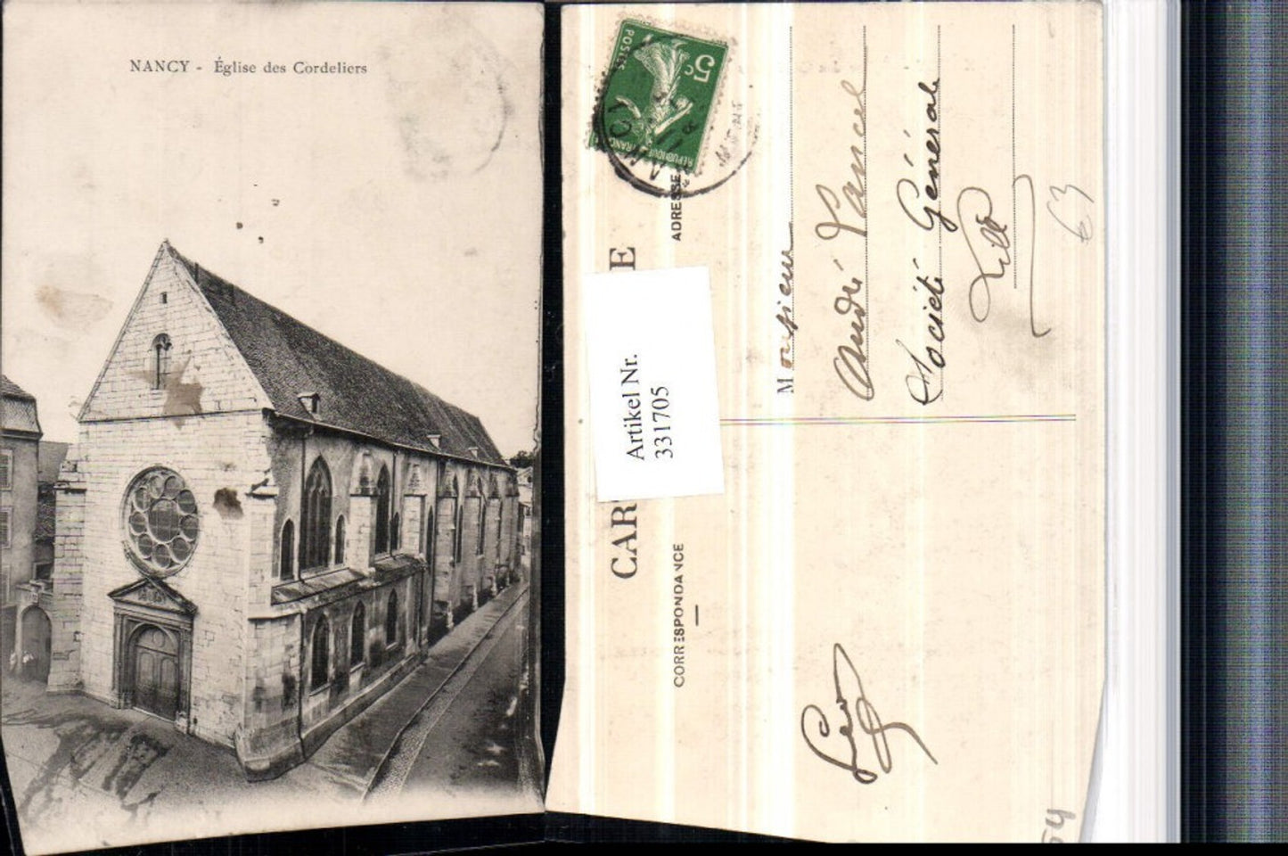 331705,Lothringen Meurthe-et-Moselle Nancy Eglise des Cordeliers Kirche