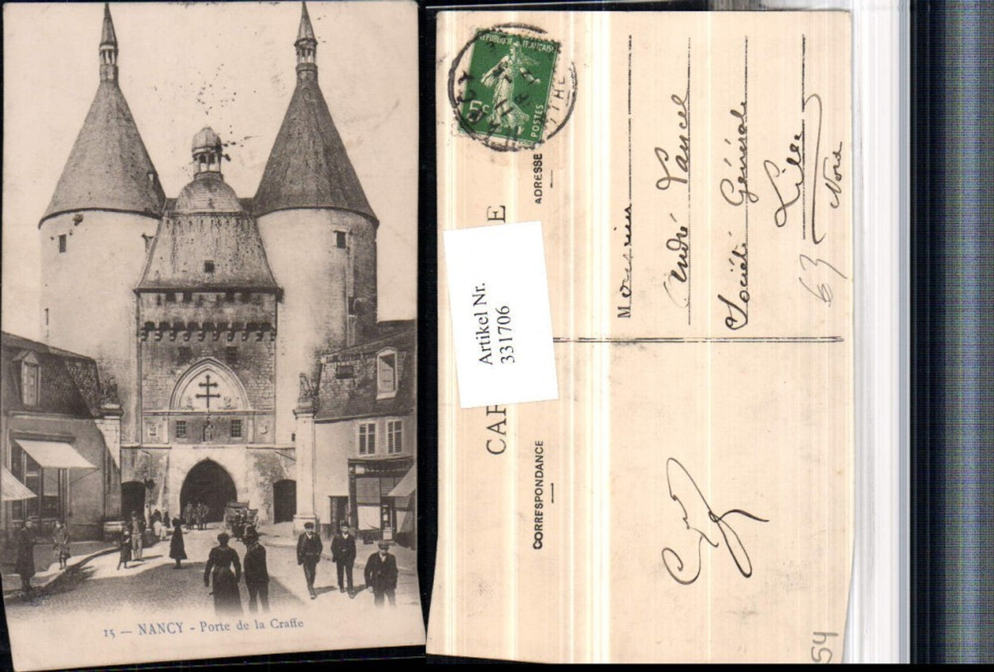 331706,Lothringen Meurthe-et-Moselle Nancy Porte de la Craffe Tor Türme