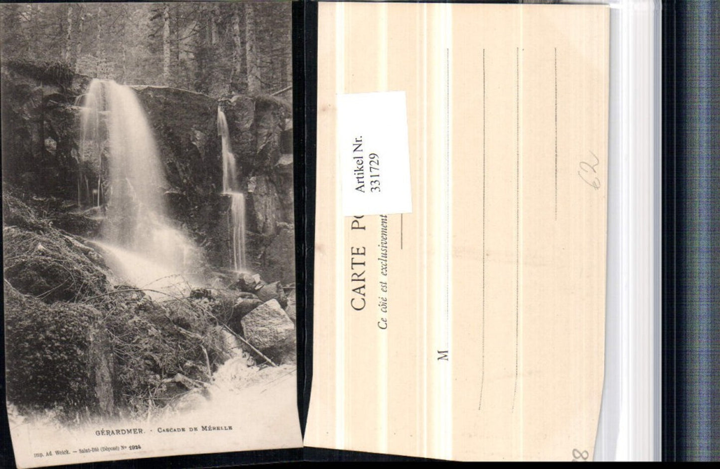 331729,Lothringen Vosges Gerardmer Cascade de Merelle Wasserfall