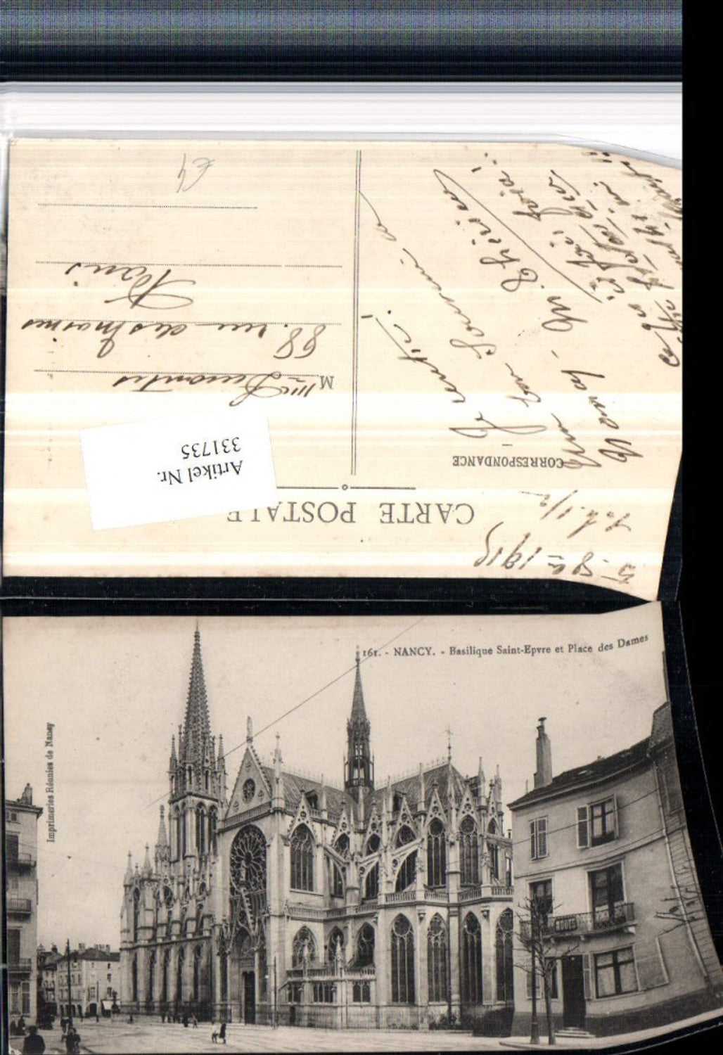 331735,Lothringen Meurthe-et-Moselle Nancy Basilique Saint-Epvre et Place des Dames Kirche