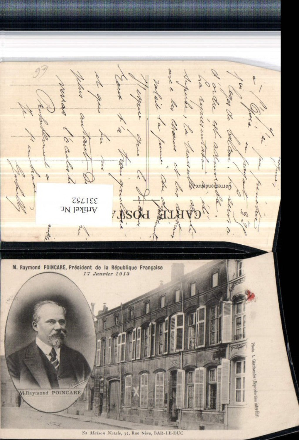 331752,Lothringen Meuse Bar-le-Duc Sa Maison Natale Raymond Poincare Portrait Mehrbildkarte