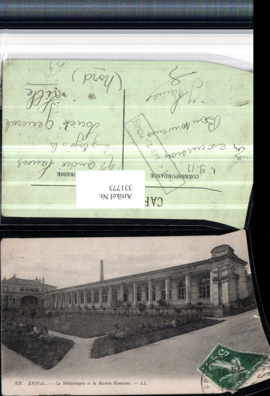 331773,Lothringen Vosges Epinal La Bibliotheque et la Maison Romaine Bibliothek