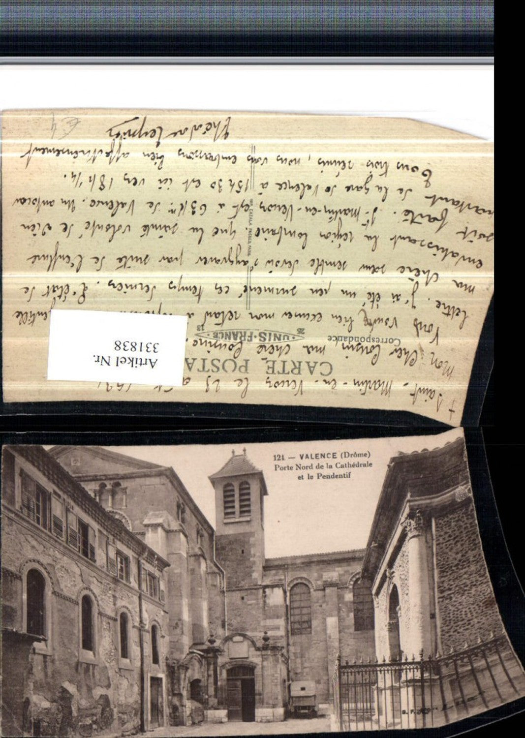331838,Rhone-Alpes Drome Valence Porte Nord de la Cathedrale et le Pendentif Kirche