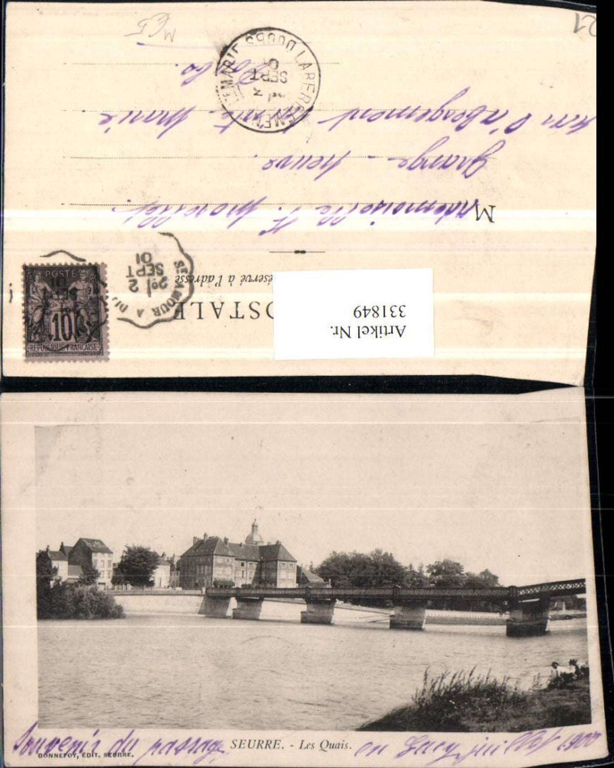 331849,Burgund Cote-Or Seurre Les Quais Brücke