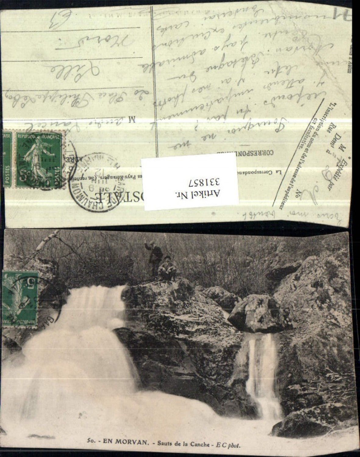 331857,Burgund Saone-et-Loire En Morvan Sauts de la Canche Wasserfall