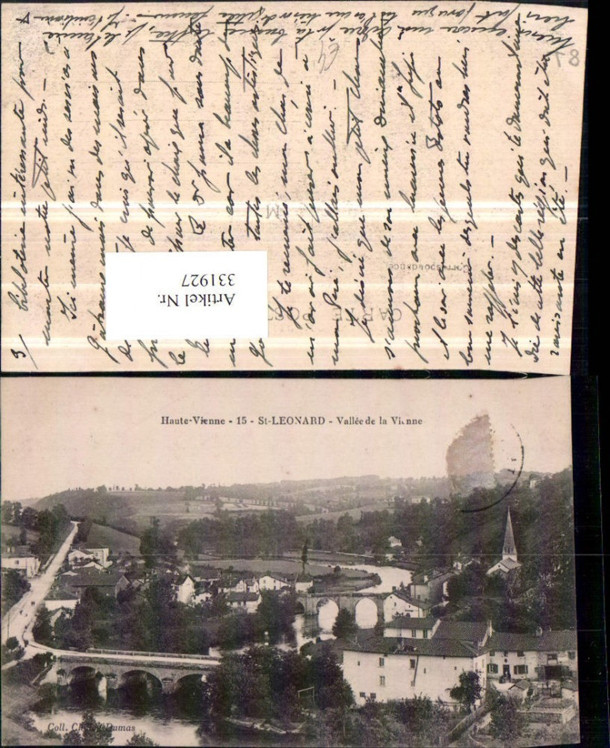 331927,Limousin Haute-Vienne St-Leonard Vallee de la Vienne Teilansicht Brücken