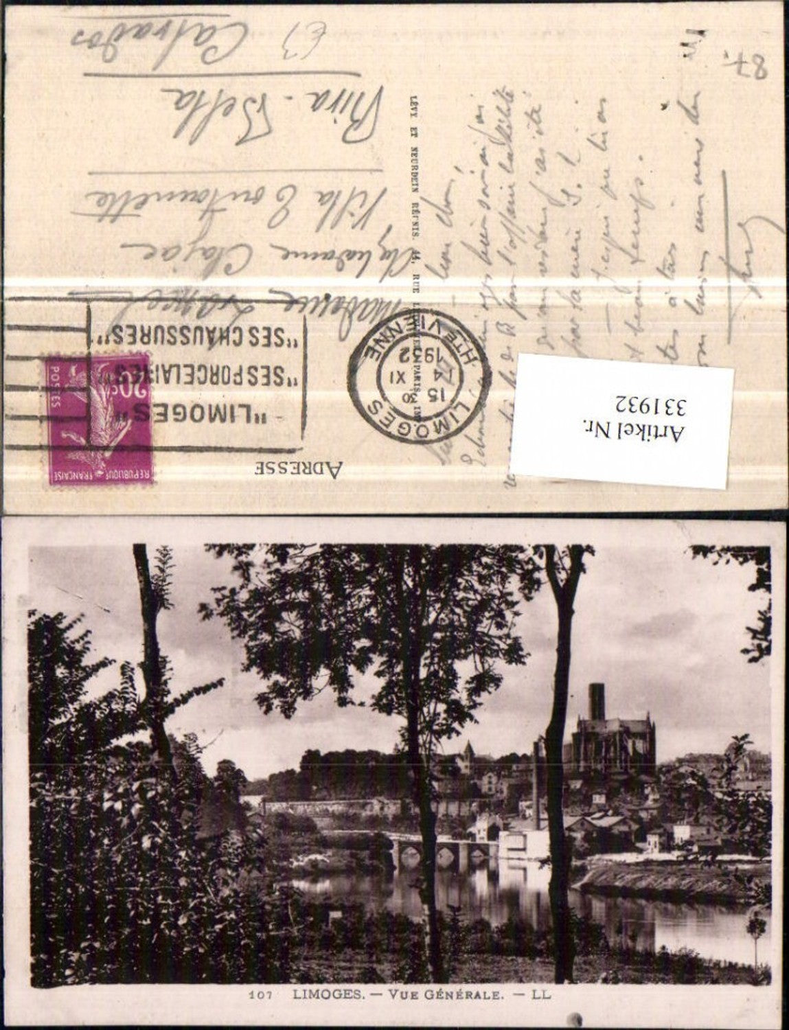 331932,Limousin Haute-Vienne Limoges Vue Generale Teilansicht