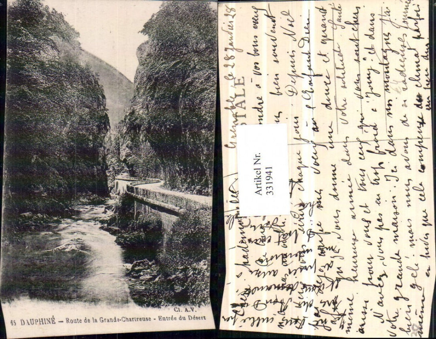 331941,Rhone-Alpes Isere Dauphine Route de la Grands-Chartreuse Entree du Desert