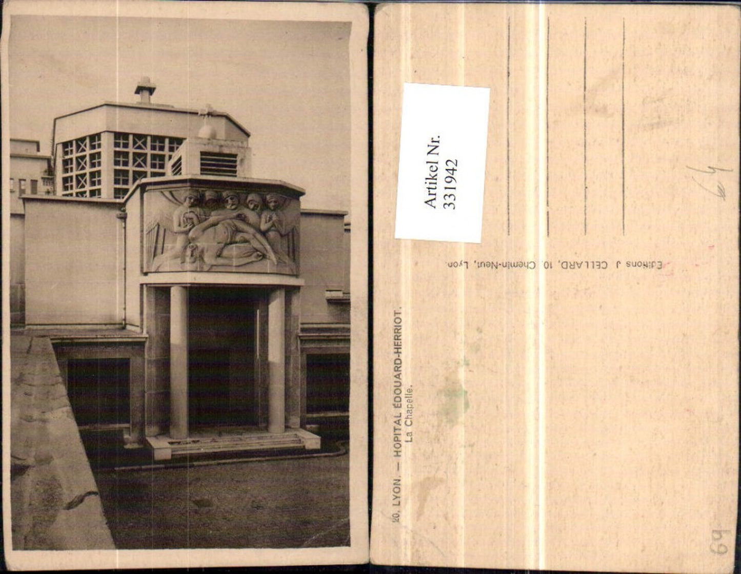 331942,Rhone-Alpes Rhone Lyon Hopital Edouard-Herriot La Chapelle Kapelle