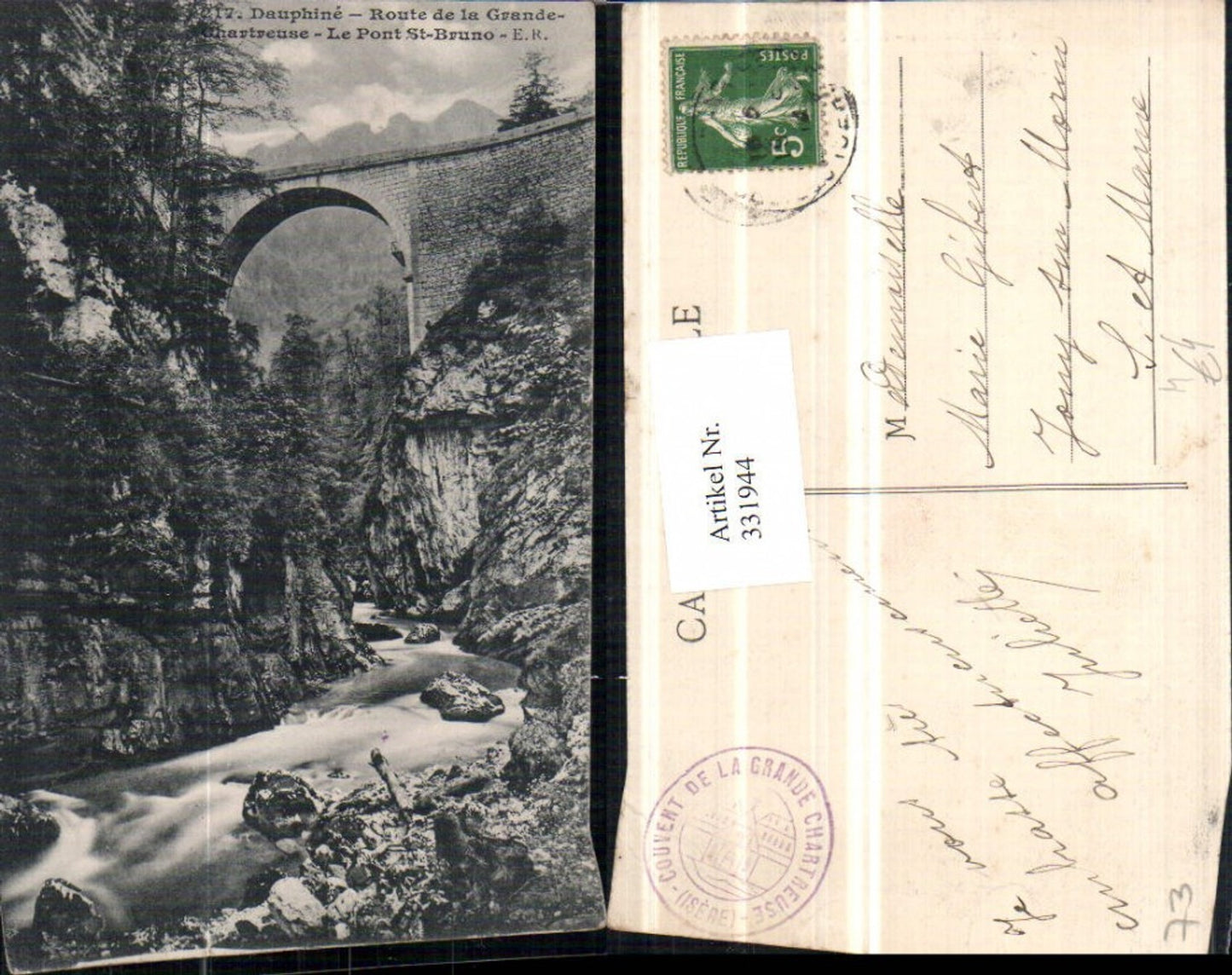 331944,Rhone-Alpes Isere Dauphine Route de la Grande-Chartreuse Pont St-Bruno Brücke