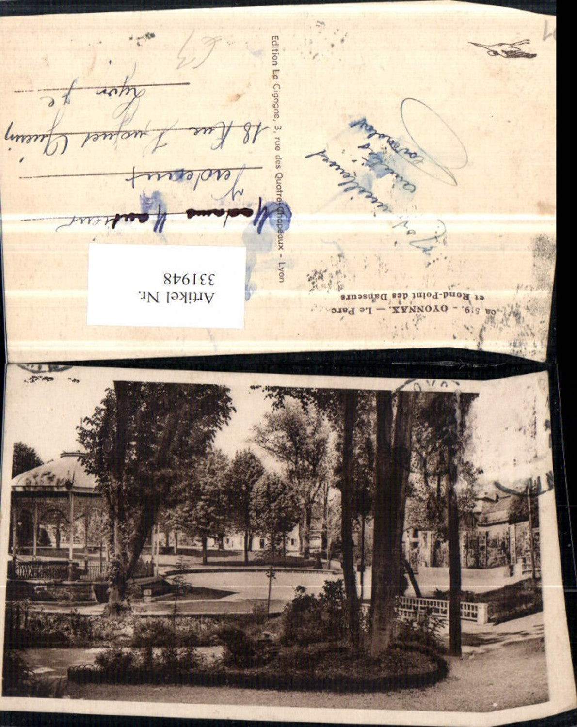 331948,Rhone-Alpes Ain Oyonnax Le Parc et Rond-Point des Danseurs Park Pavillon