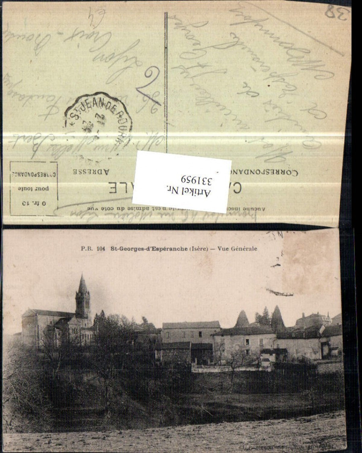 331959,Rhone-Alpes Isere St-Georges-d'Esperanche Vue Generale Teilansicht Kirche