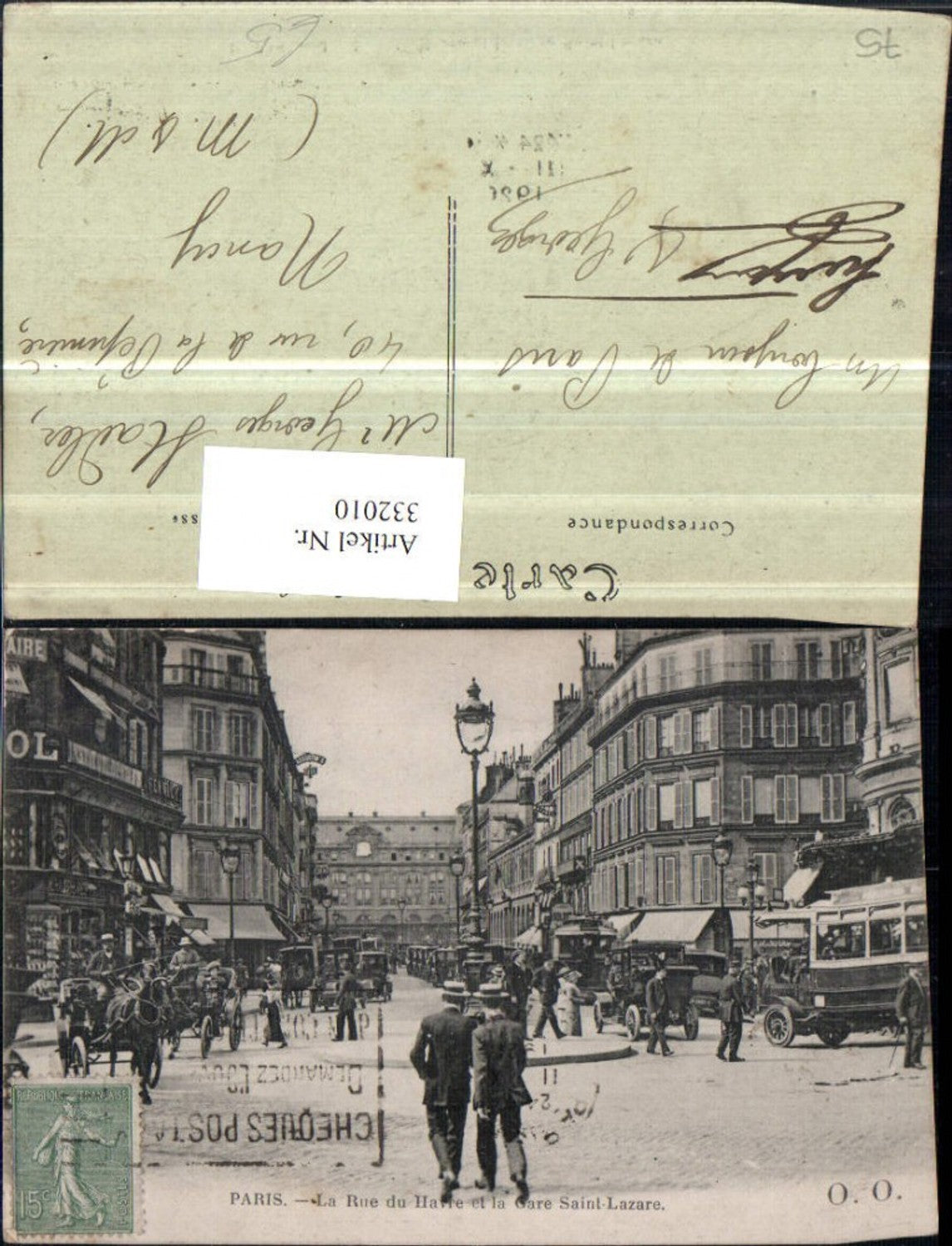 332010,Ile-de-France Paris La Rue du Havre et la Gare Saint-Lazare Straßenansicht
