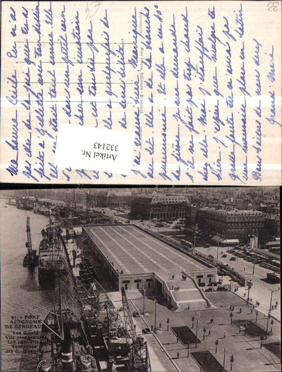 332143,Aquitanien Gironde Bordeaux Pont Autonome Les Quais Terrasse des Quinconces Dampfer