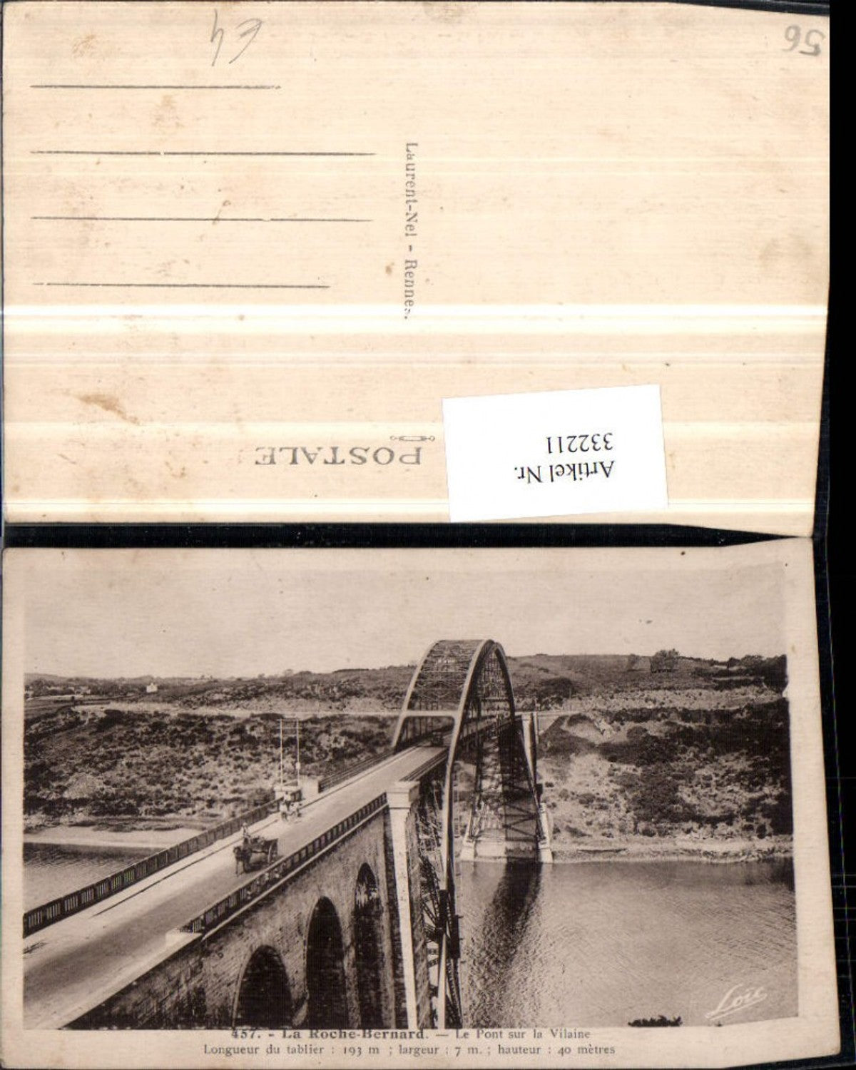 332211,Bretagne Morbihan La Roche-Bernard Le Pont sur la Vilaine Brücke