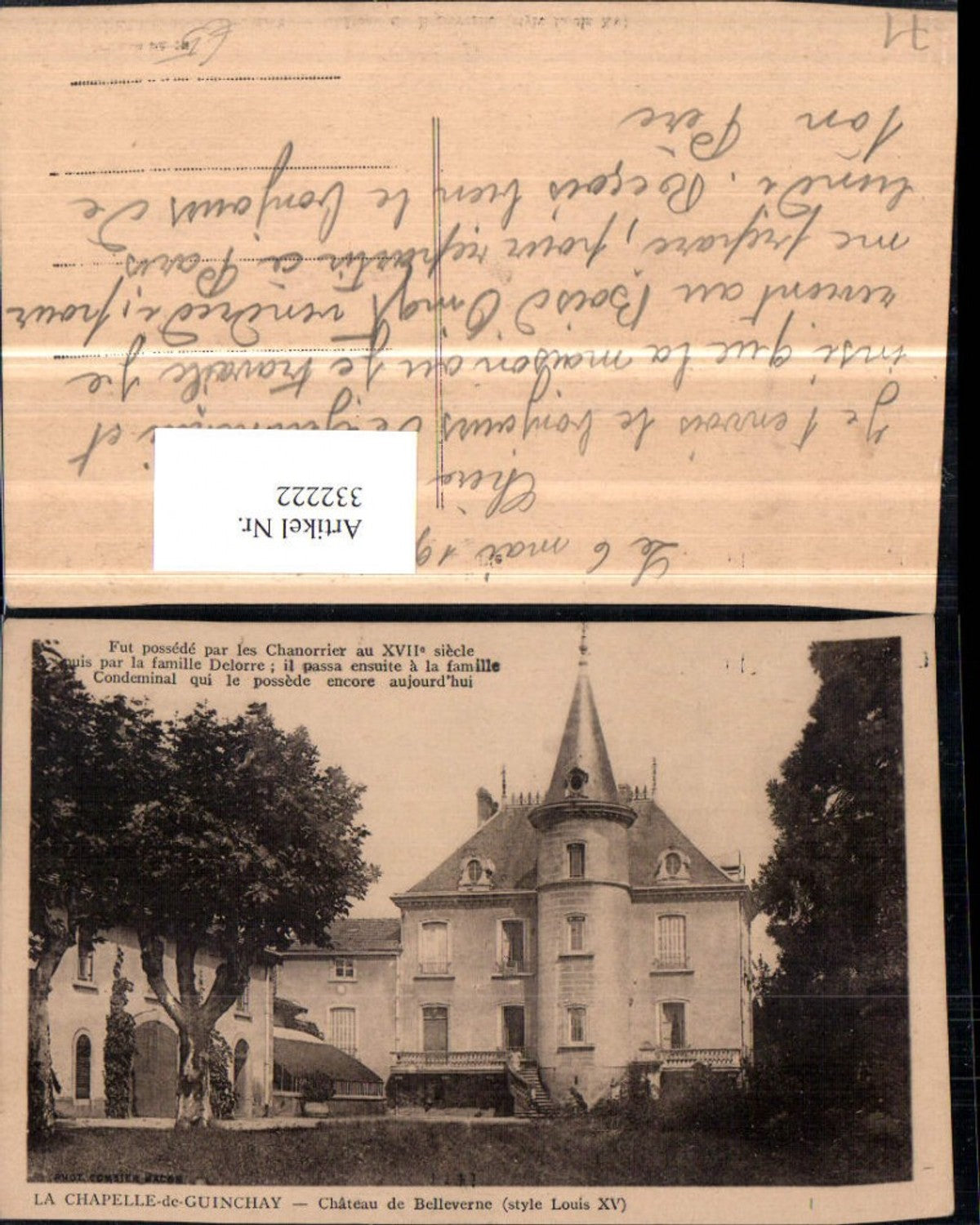 332222,Burgundy Saone-et-Loire La Chapelle-de-Guinchay Chateau de Belleverne Castle
