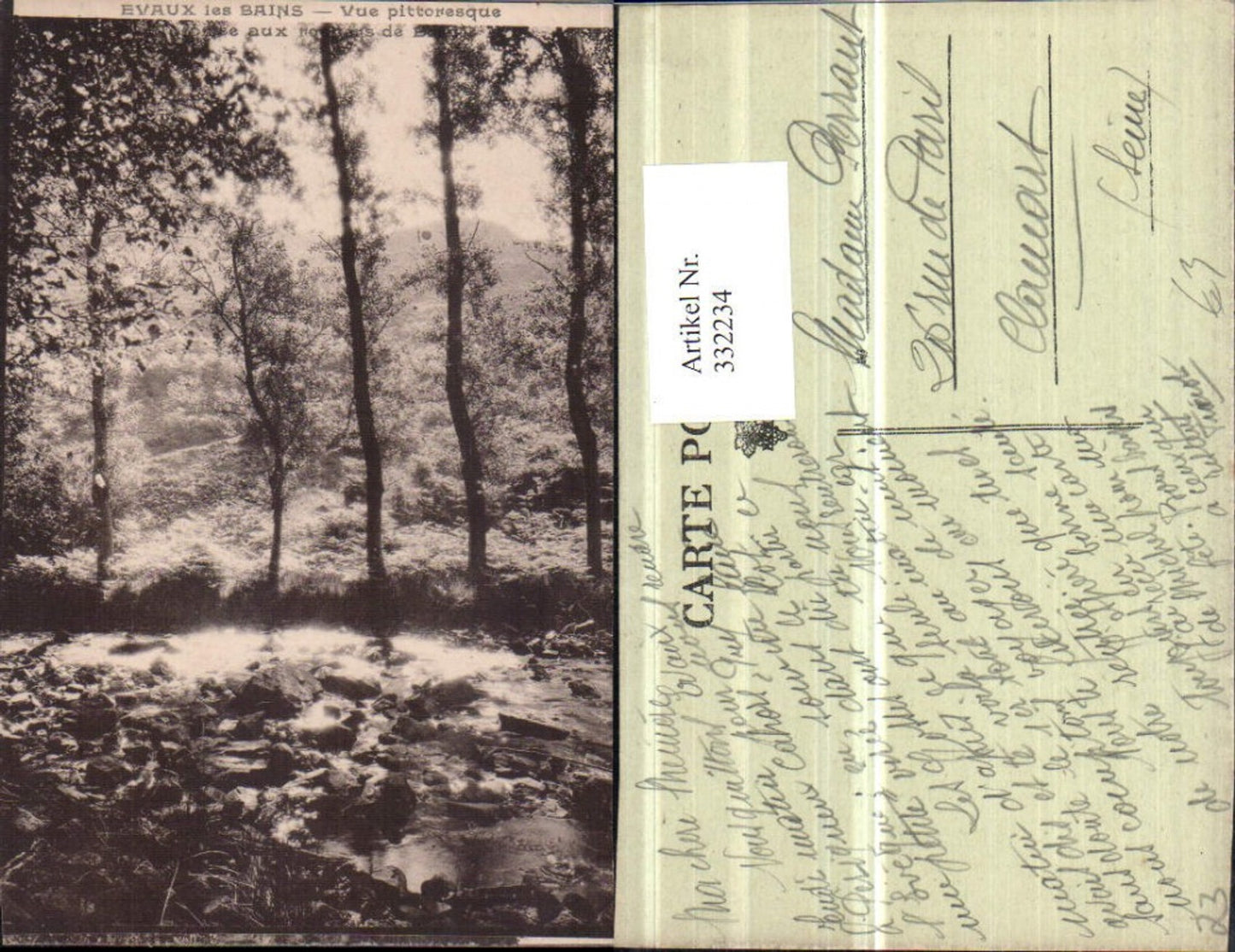 332234,Limousin Creuse Evaux-les-Bains Landschaft Wald Wildbach