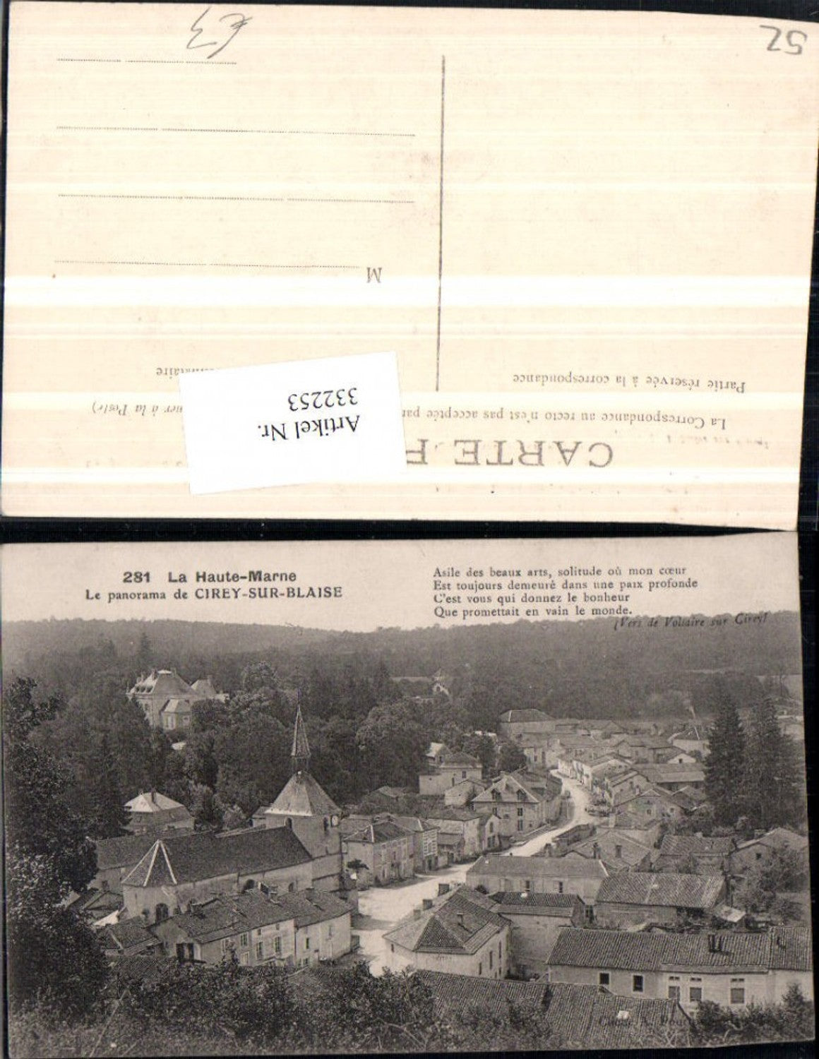 332253,Champagne-Ardenne Haute-Marne Cirey-sur-Blaise Le panorama Totale