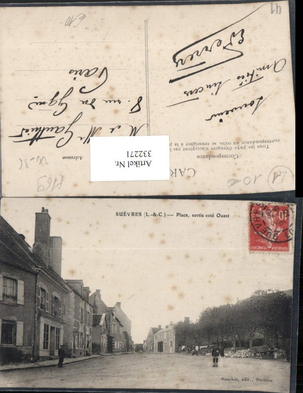 332271,Centre Loire-et-Cher Suevres Place Straßenansicht
