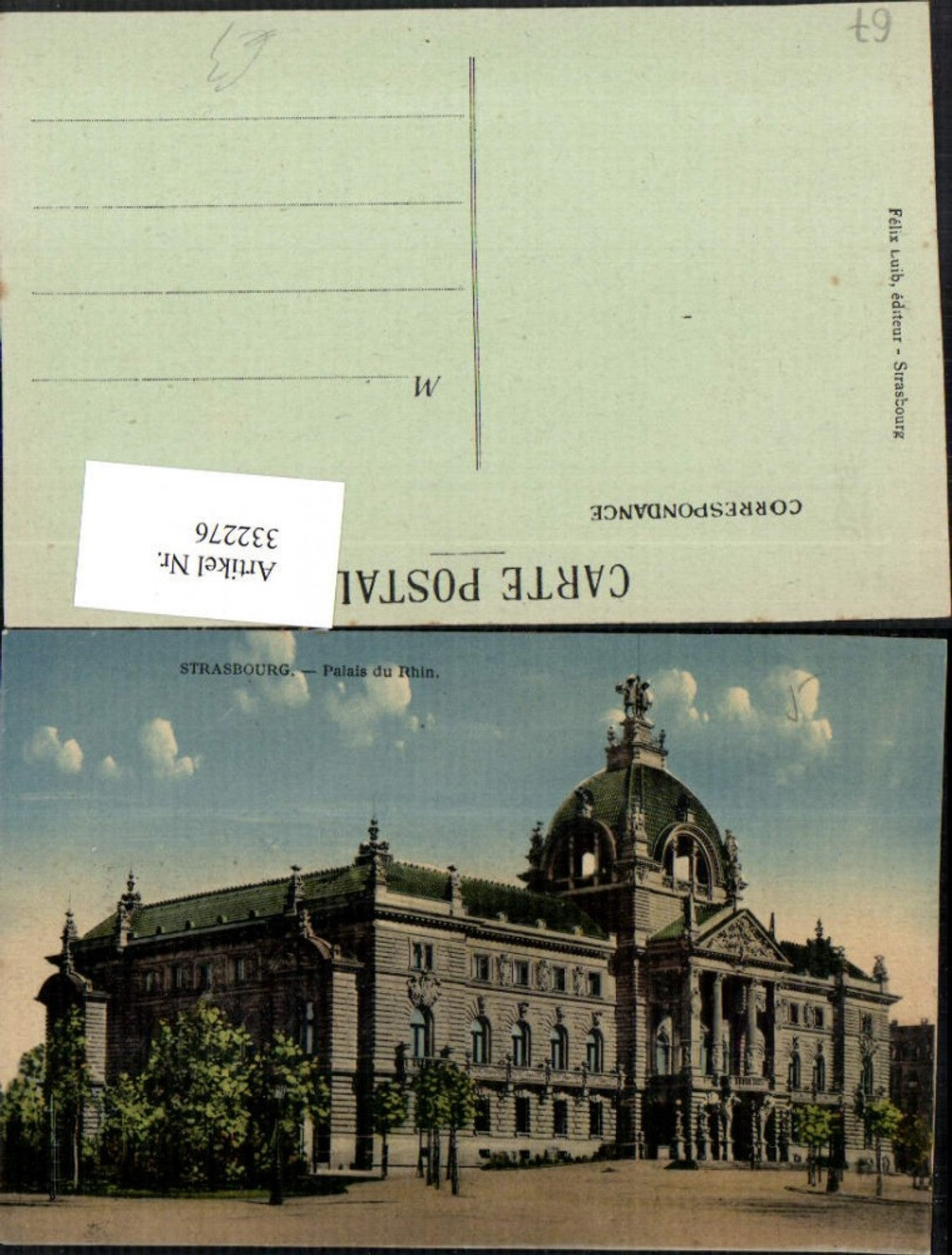 332276,Elsass Bas-Rhin Strasbourg Straßburg Palais du Rhin