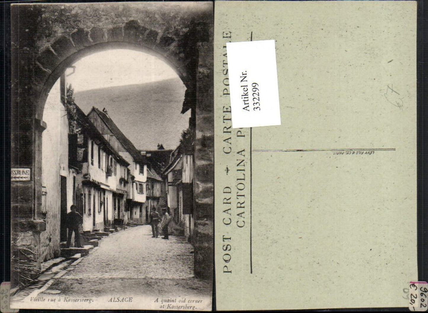 332299,Elsass Haut-Rhin Vieille rue a Kavserberg Straßenansicht Gasse