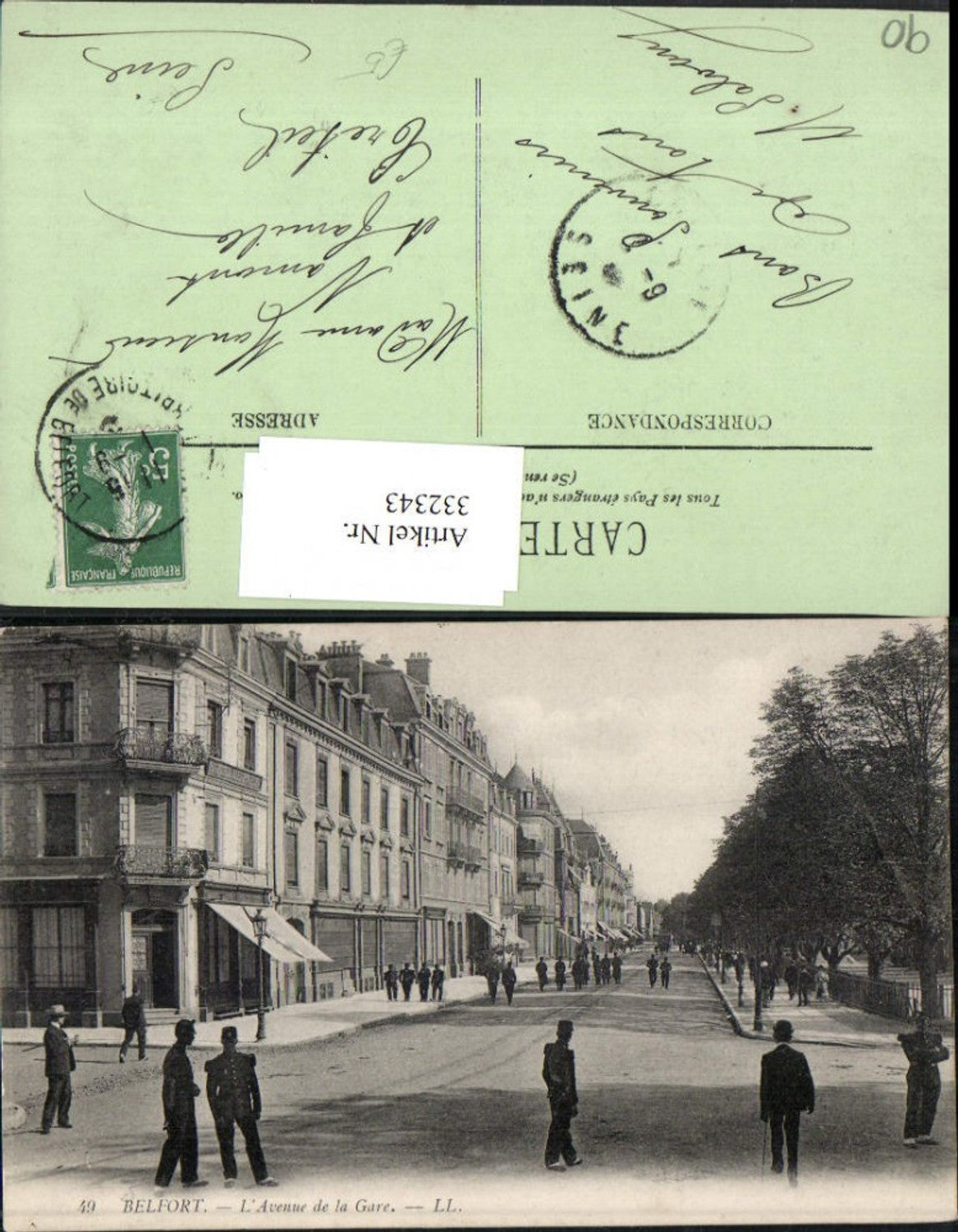 332343,Franche-Compte Territoire-de-Belfort Belfort L'Avenue de la Gare Straßenansicht
