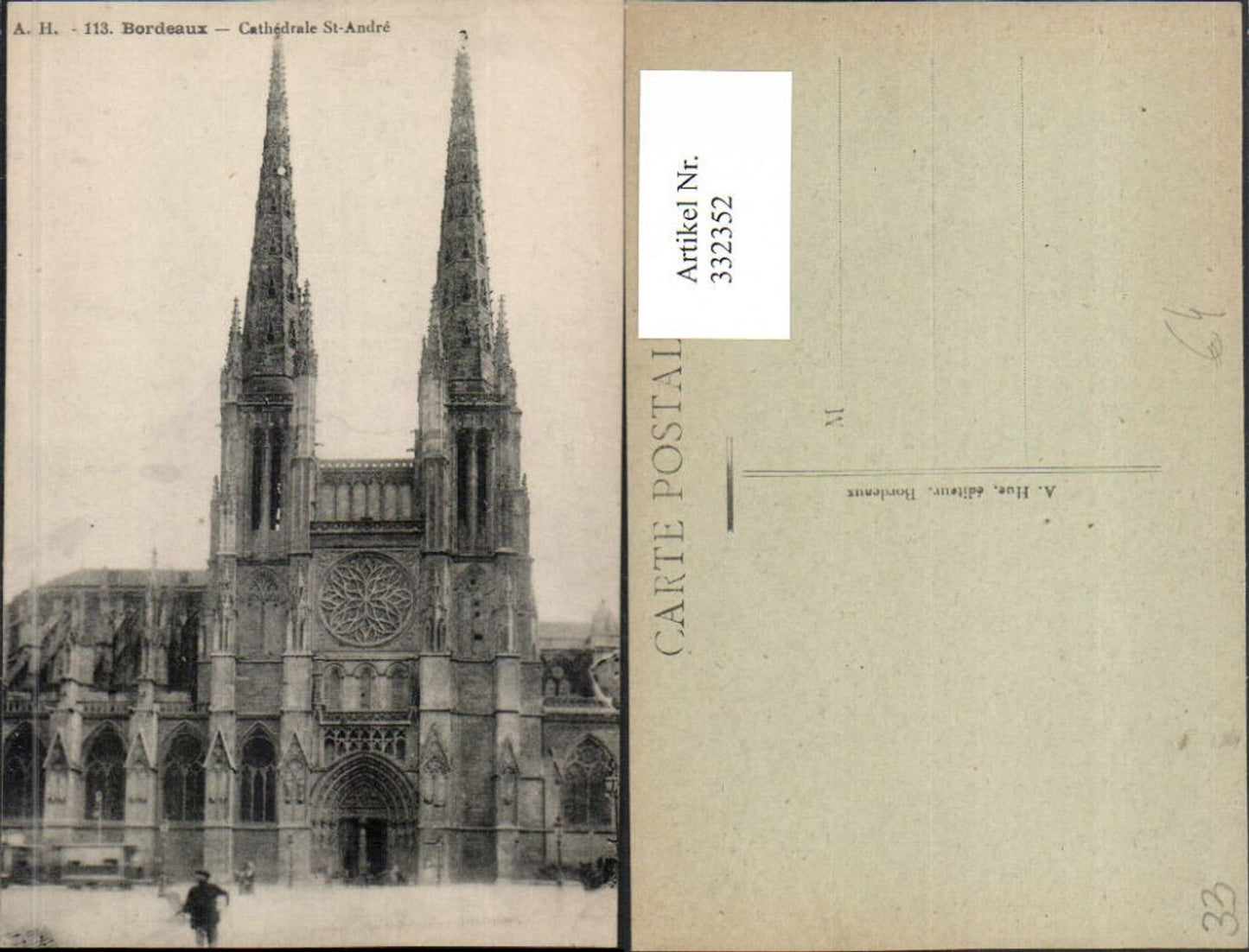 332352,Aquitanien Gironde Bordeaux Cathedrale St-Andre Kirche