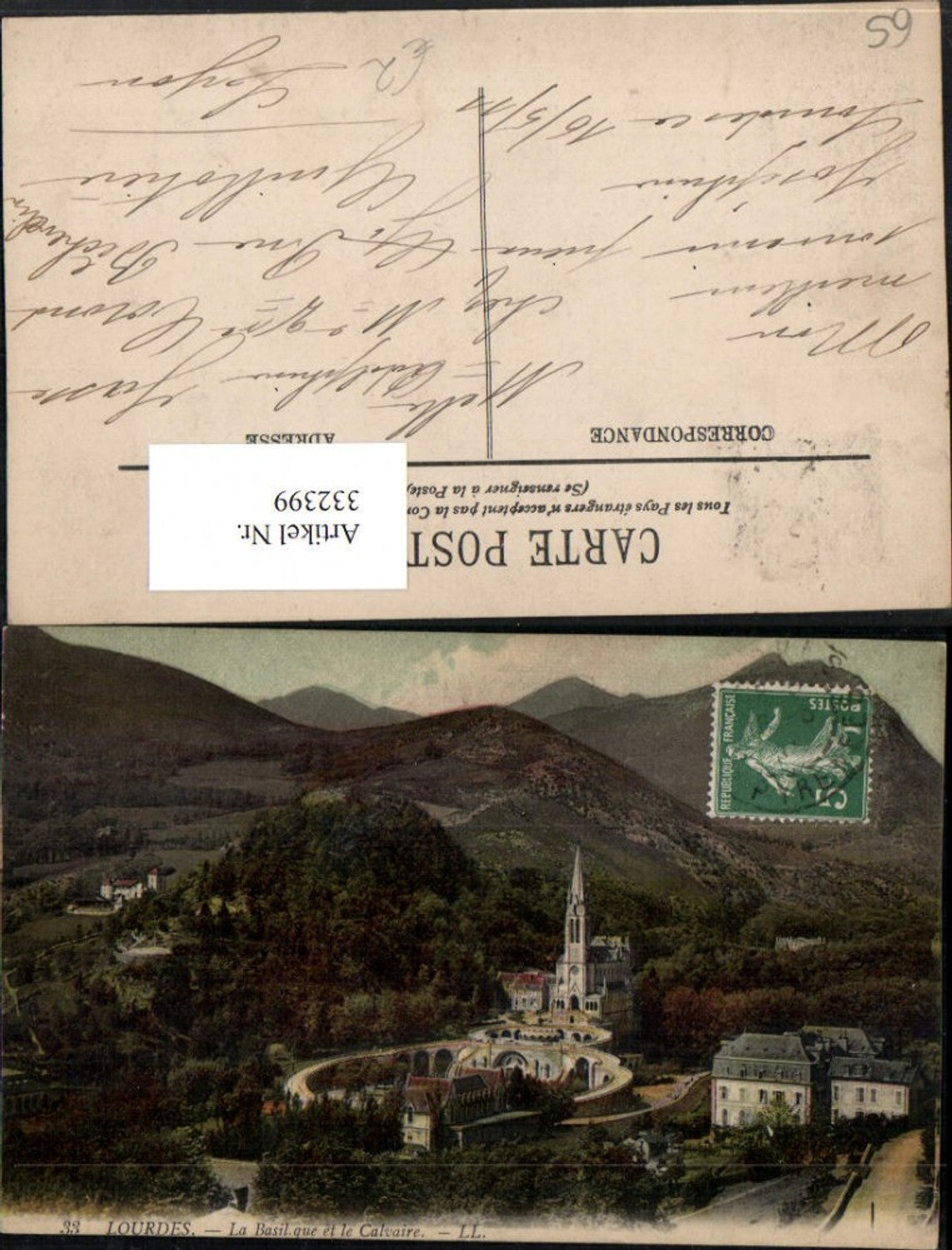 332399,Midi-Pyrenees Hautes-Pyrenees Lourdes La Basilique et le Calvaire church