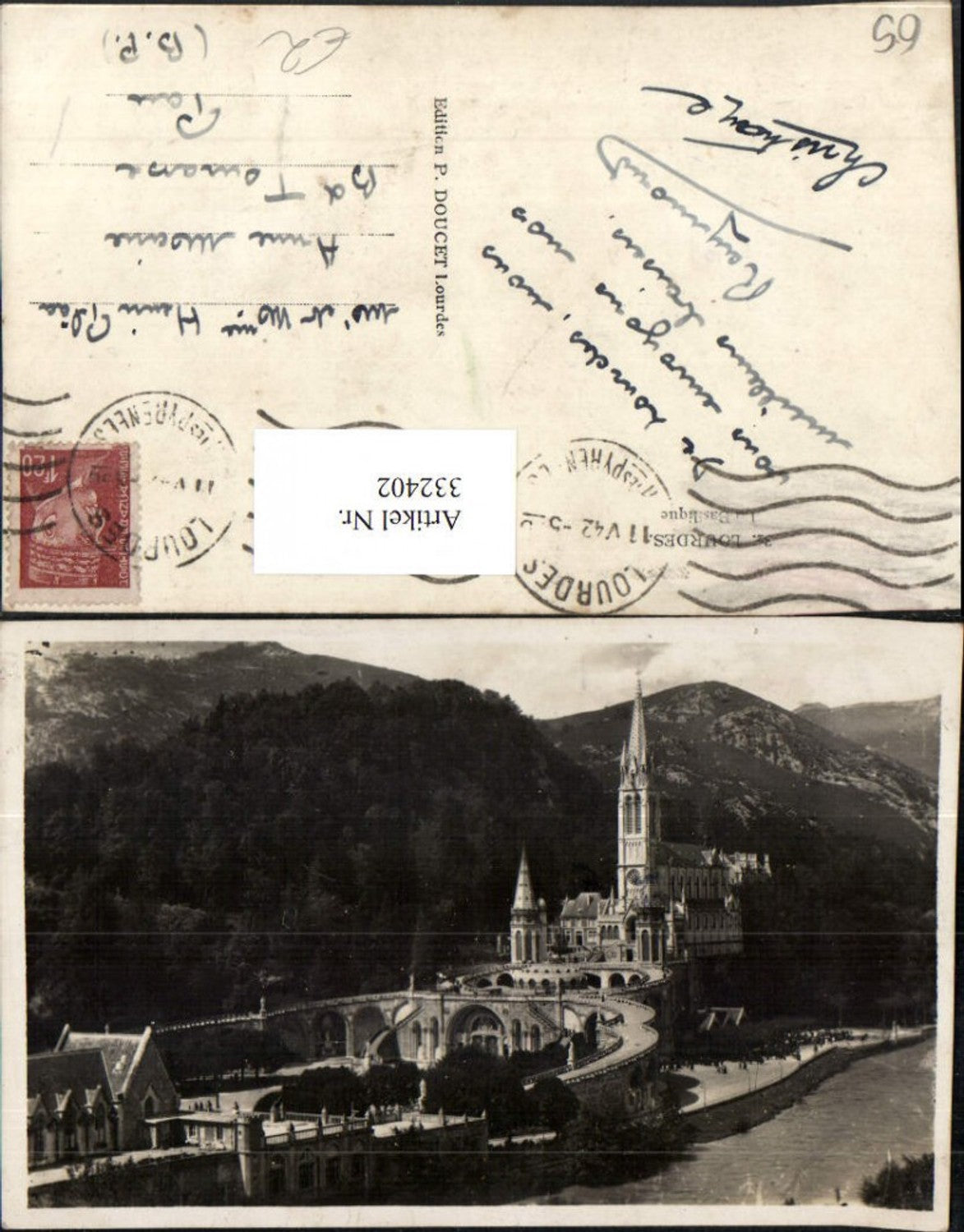 332402,Midi-Pyrenees Hautes-Pyrenees Lourdes La Basilique Kirche